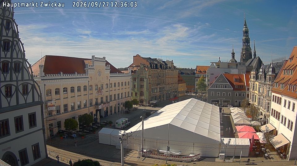 Archiv Foto Webcam Hauptmarkt Zwickau