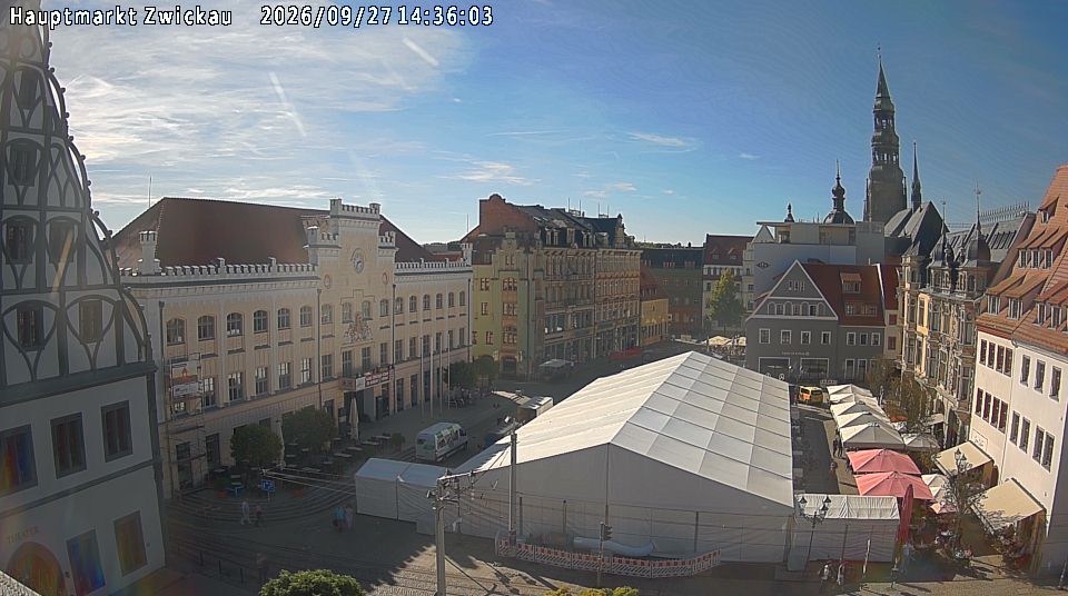 Archiv Foto Webcam Hauptmarkt Zwickau