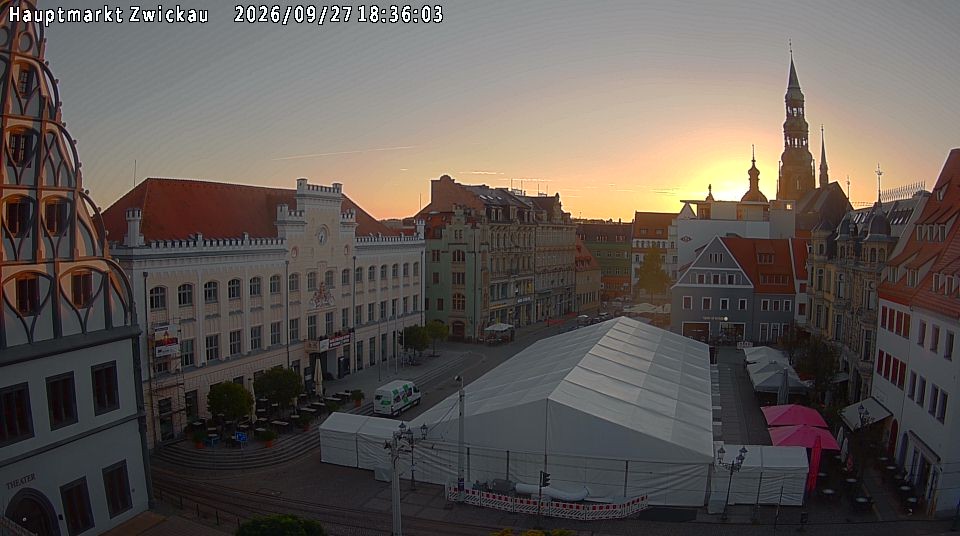 Archiv Foto Webcam Hauptmarkt Zwickau