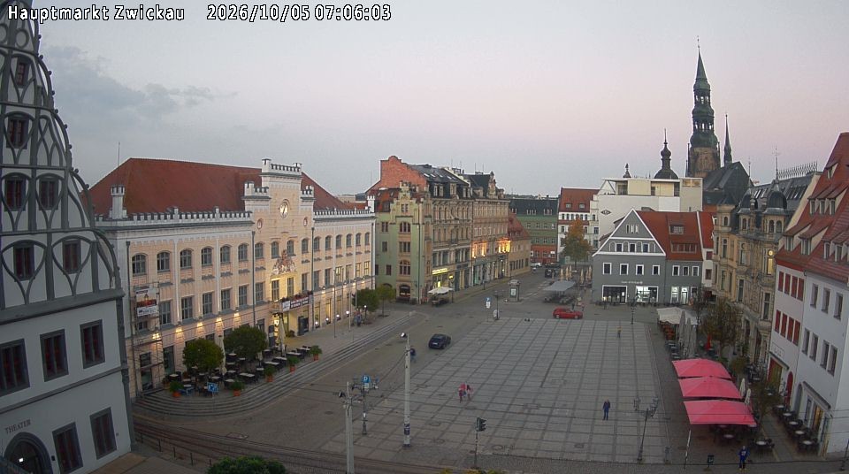 Archiv Foto Webcam Hauptmarkt Zwickau