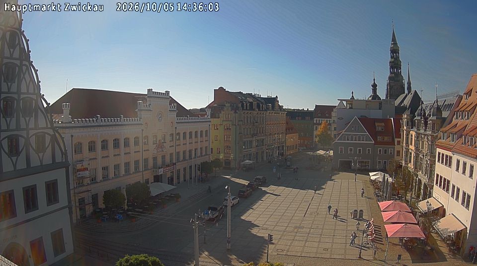 Archiv Foto Webcam Hauptmarkt Zwickau