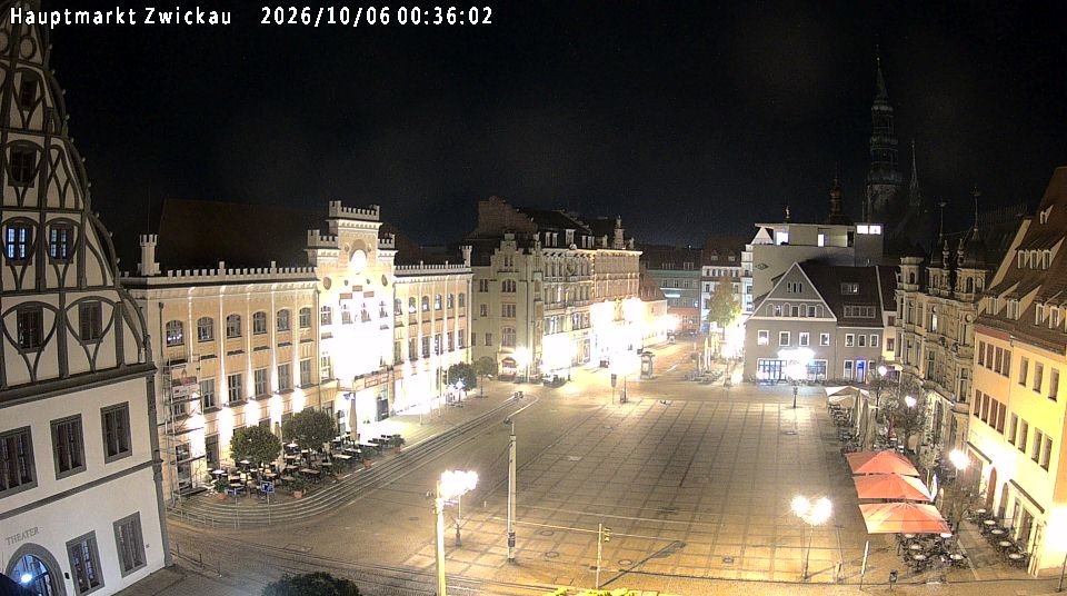 Archiv Foto Webcam Hauptmarkt Zwickau