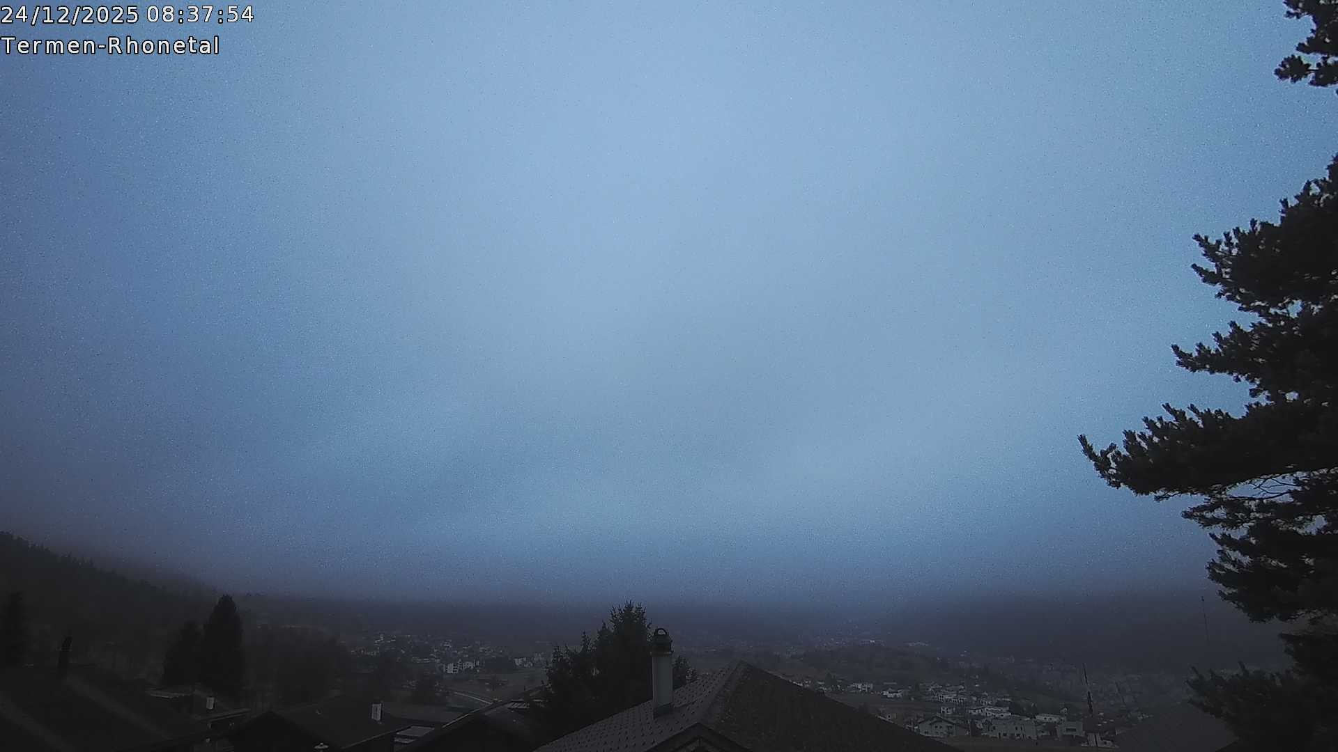 Archiv Foto Webcam Termen: Blick Richtung Süden ins Rhonetal