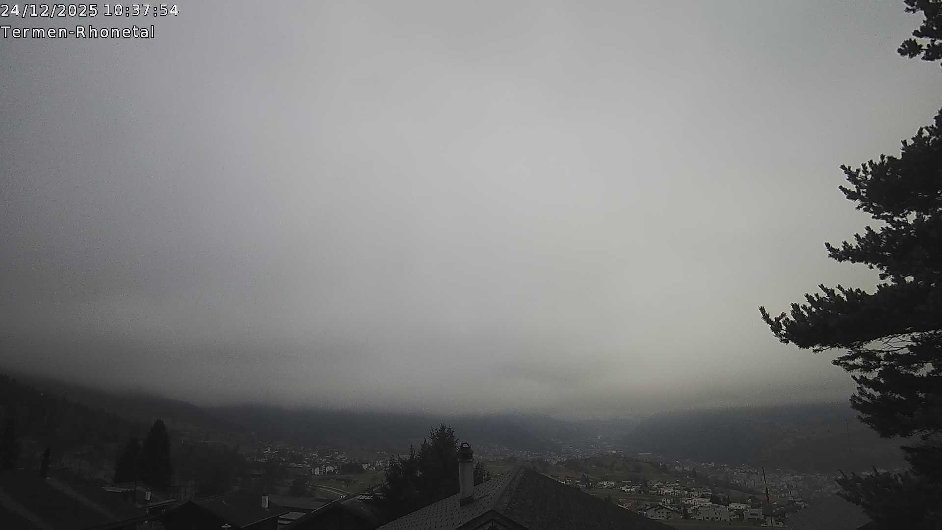 Archiv Foto Webcam Termen: Blick Richtung Süden ins Rhonetal