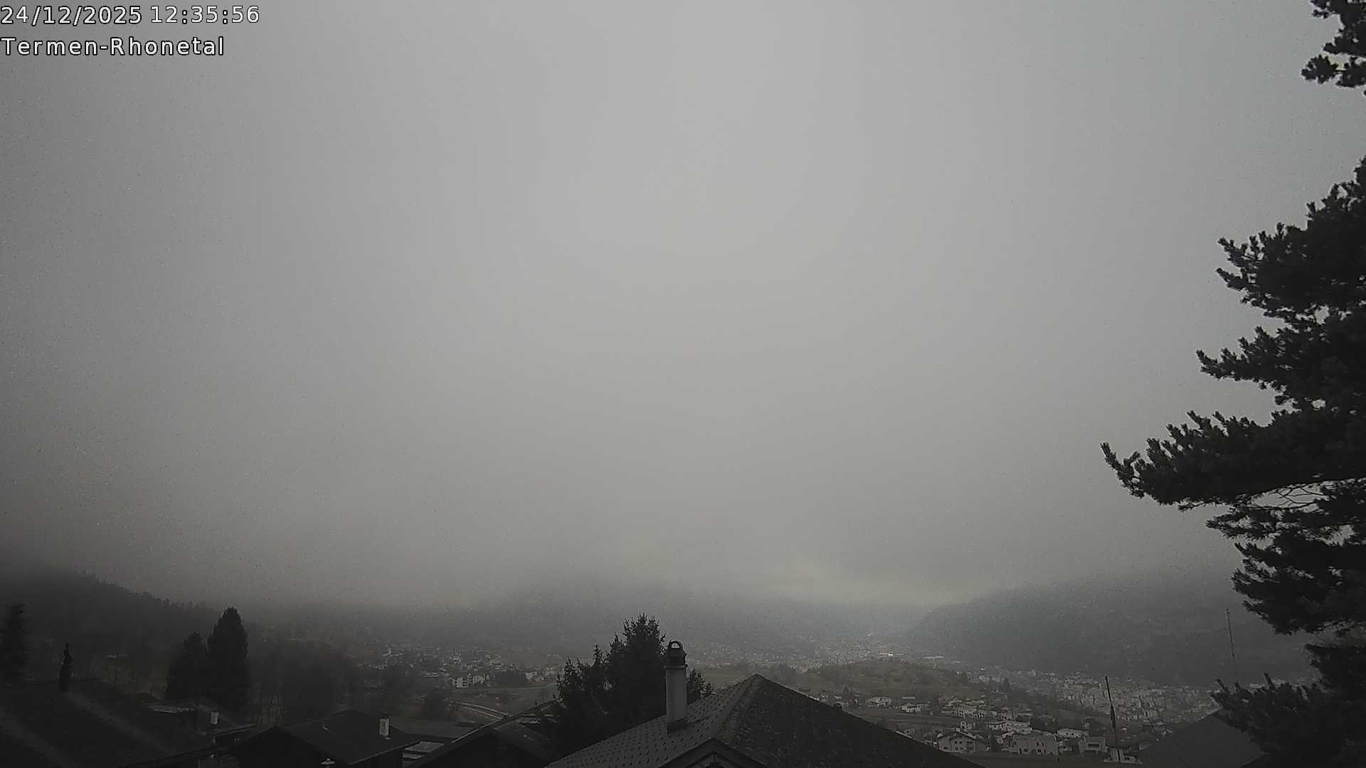 Archiv Foto Webcam Termen: Blick Richtung Süden ins Rhonetal