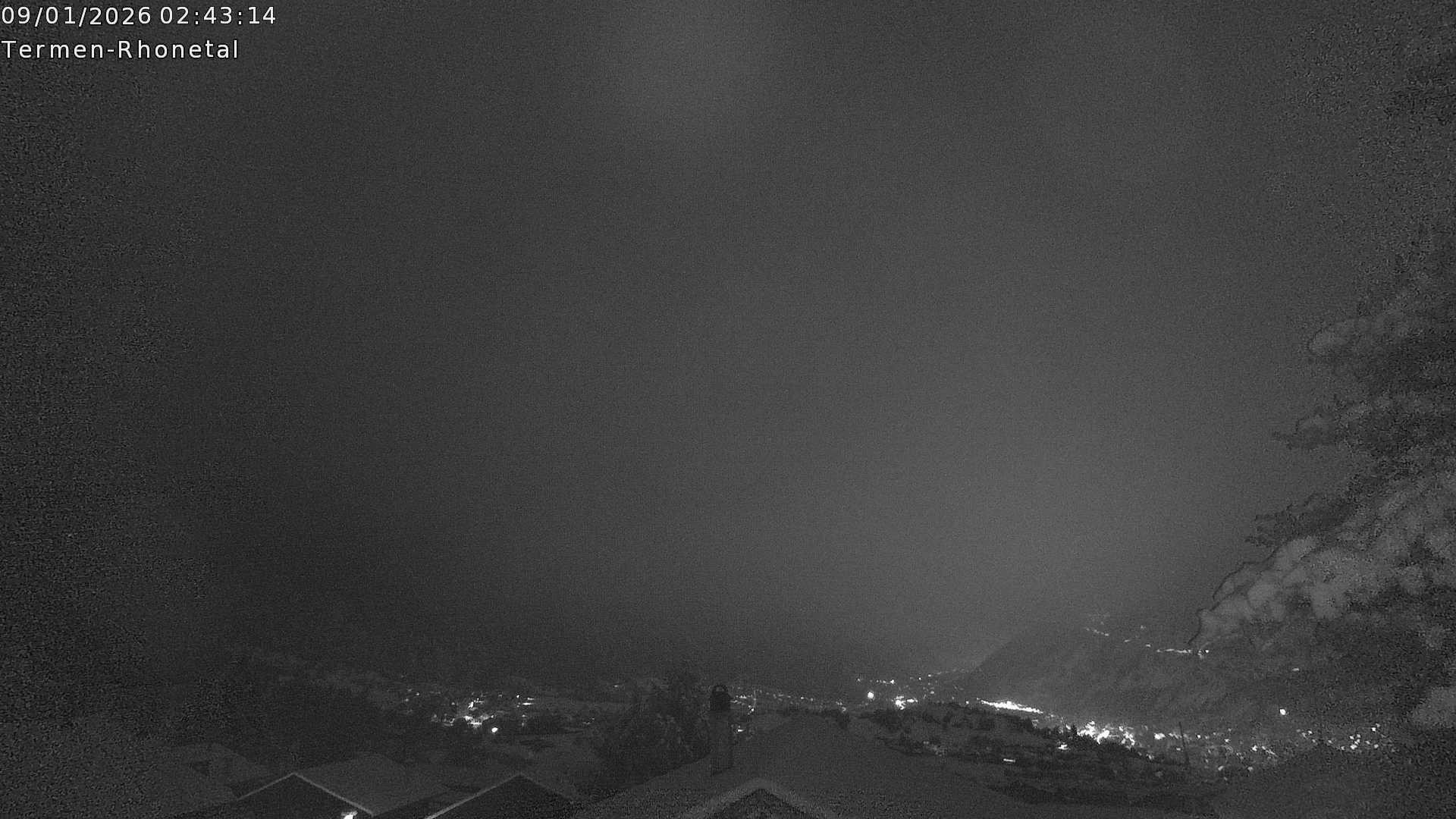 Archiv Foto Webcam Termen: Blick Richtung Süden ins Rhonetal