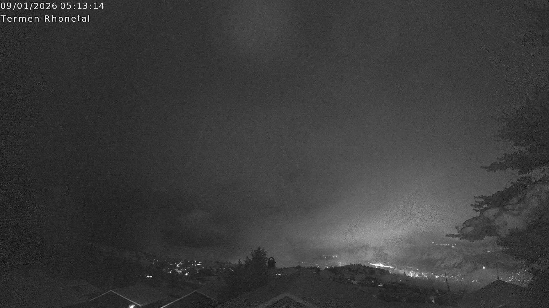 Archiv Foto Webcam Termen: Blick Richtung Süden ins Rhonetal