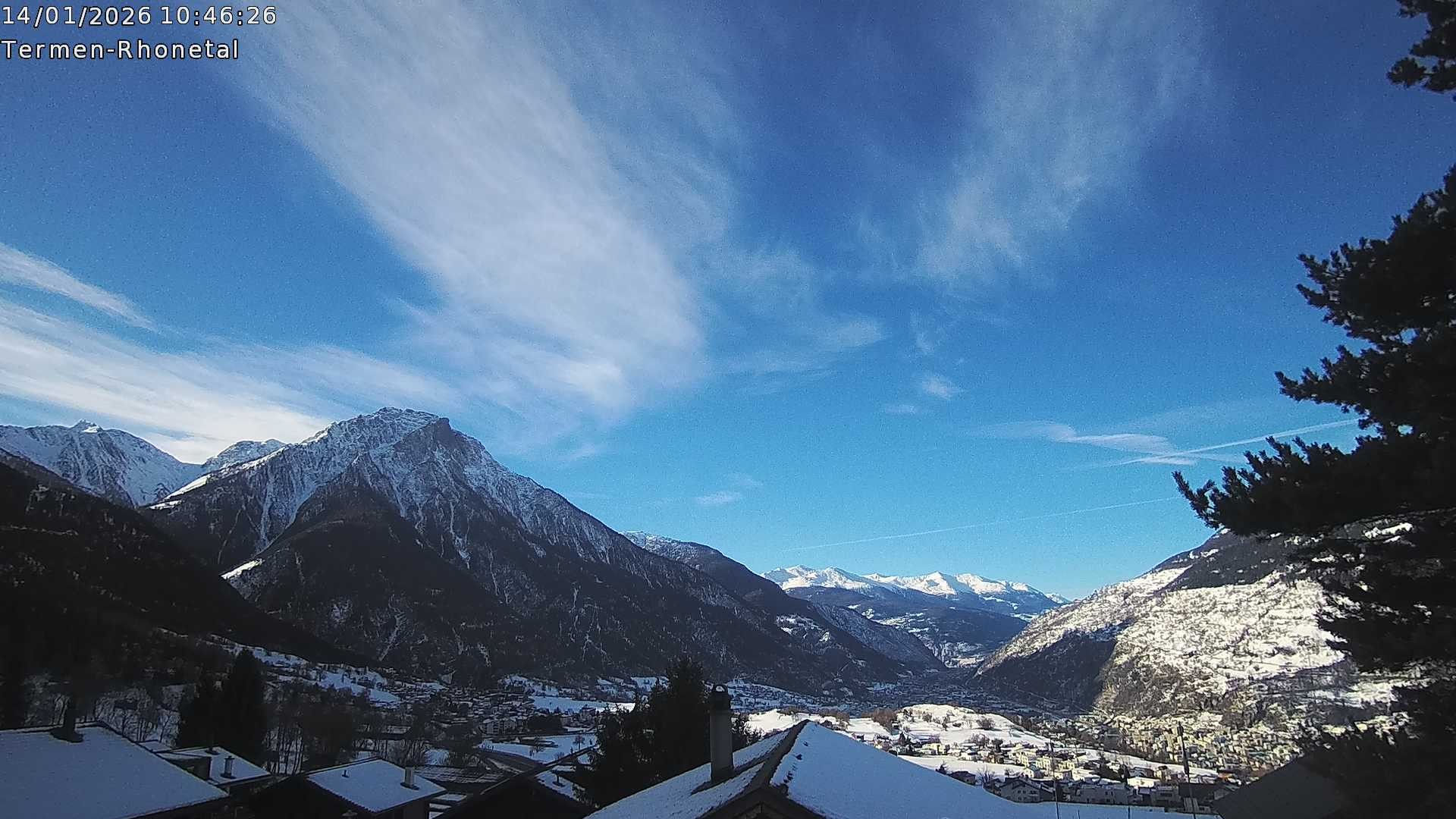 Archived image Webcam Termen: View to the south