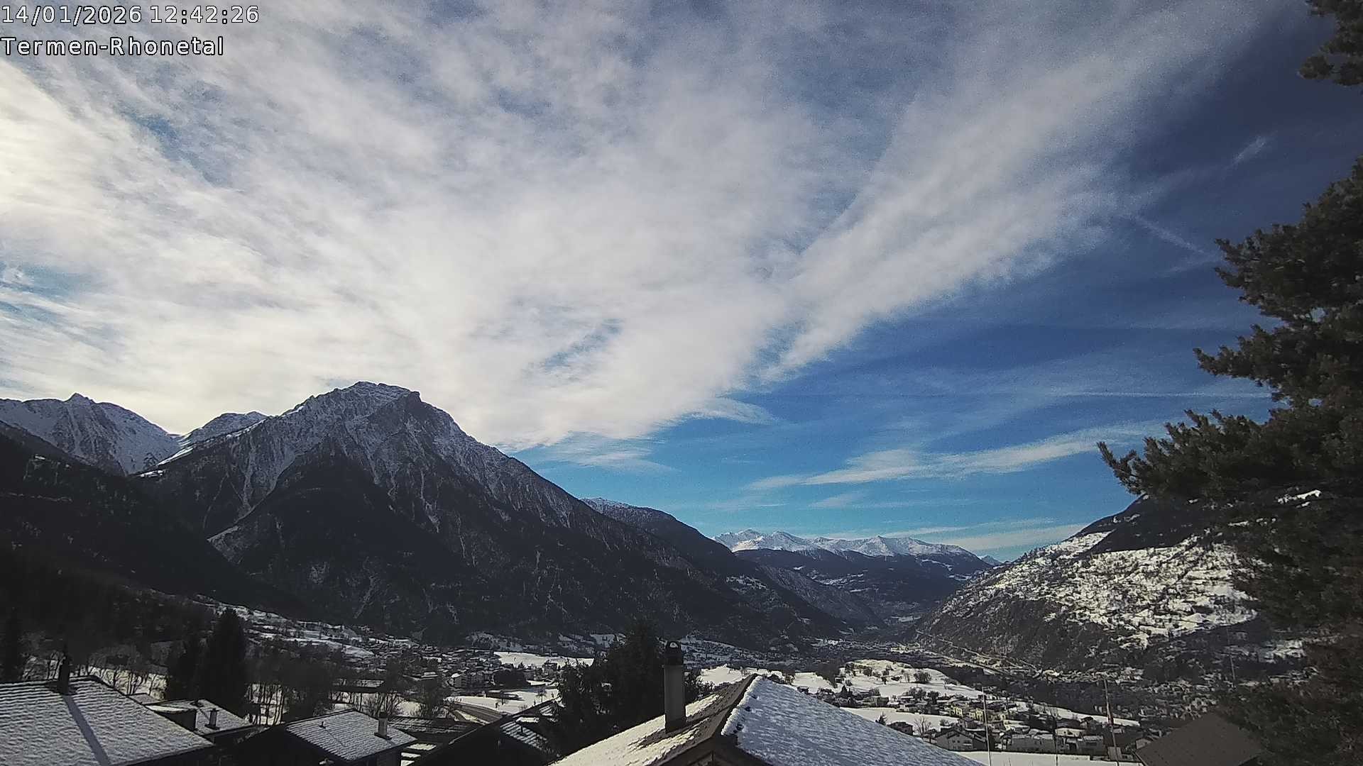 Archived image Webcam Termen: View to the south