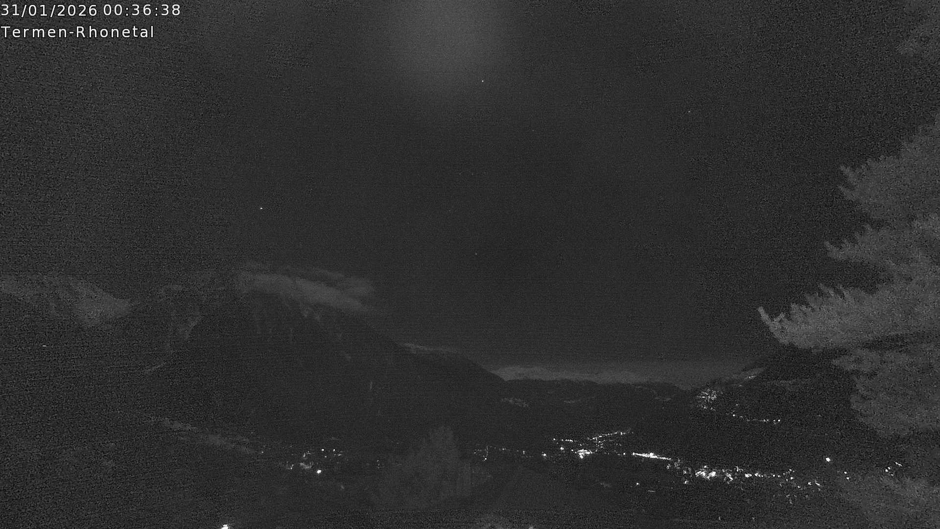 Archiv Foto Webcam Termen: Blick Richtung Süden ins Rhonetal