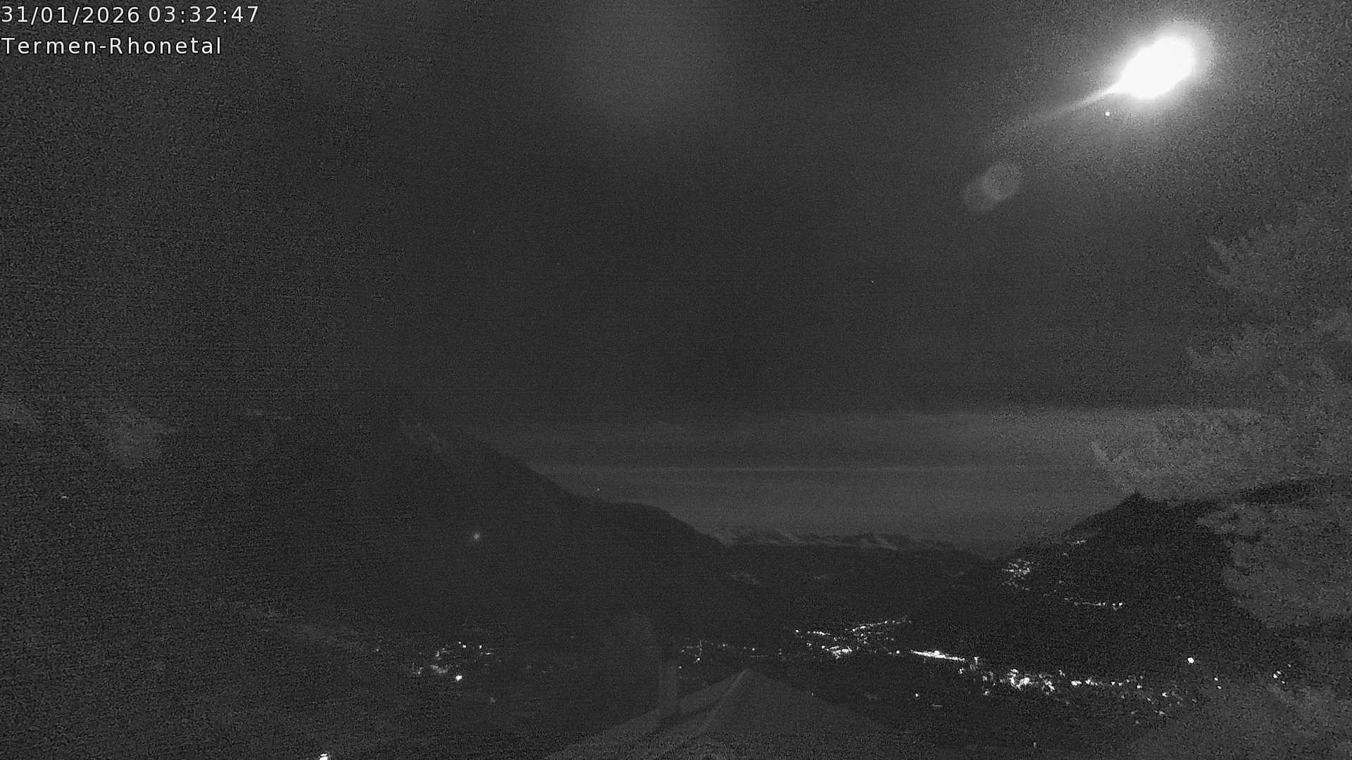 Archiv Foto Webcam Termen: Blick Richtung Süden ins Rhonetal