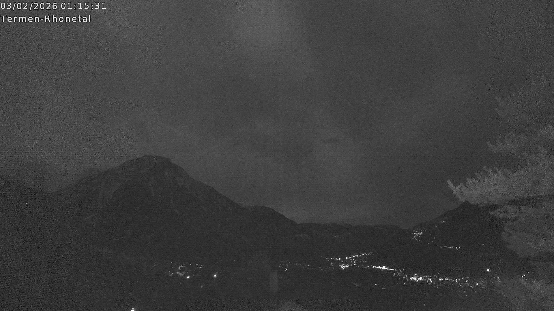 Archiv Foto Webcam Termen: Blick Richtung Süden ins Rhonetal