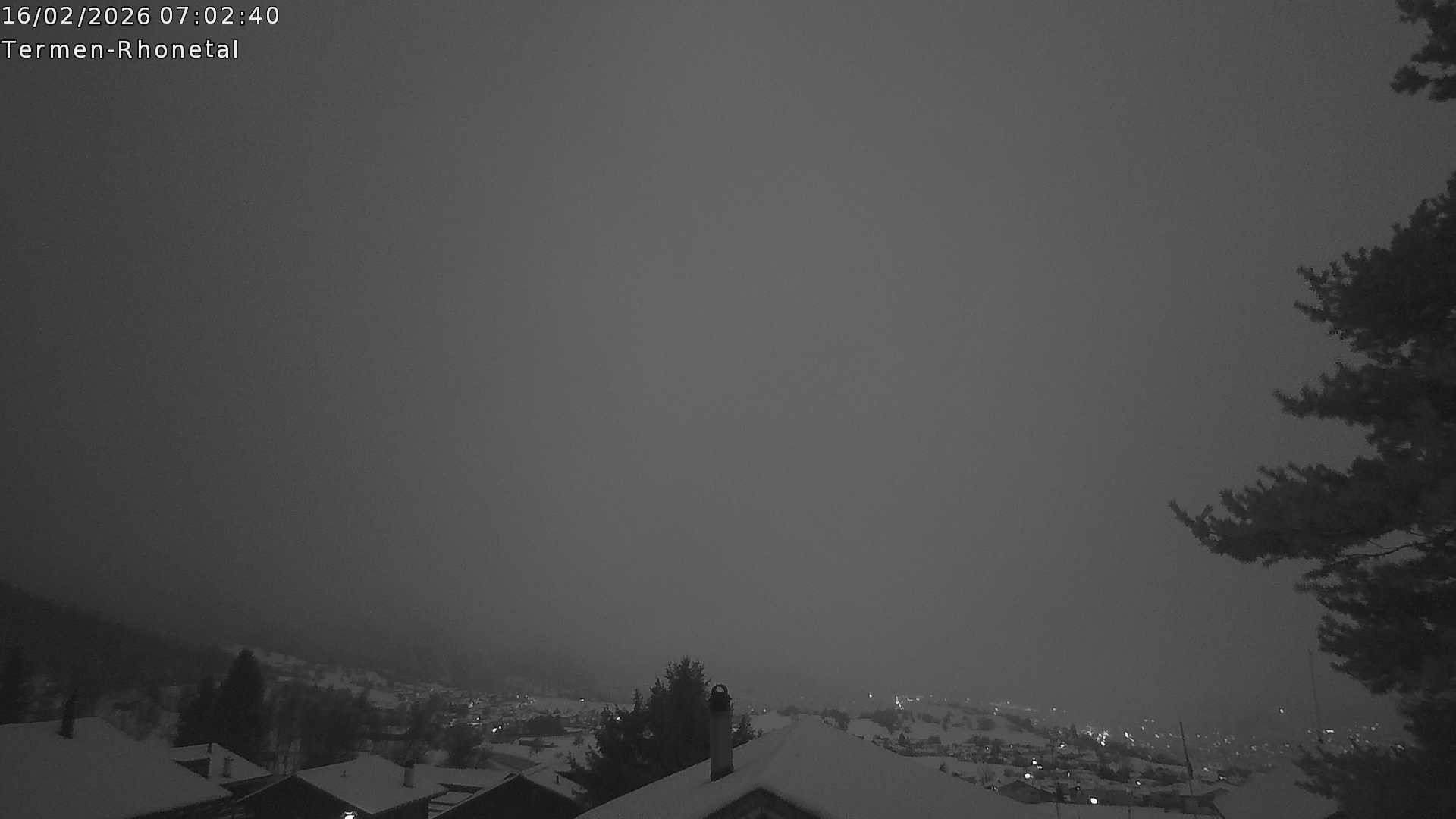 Archiv Foto Webcam Termen: Blick Richtung Süden ins Rhonetal