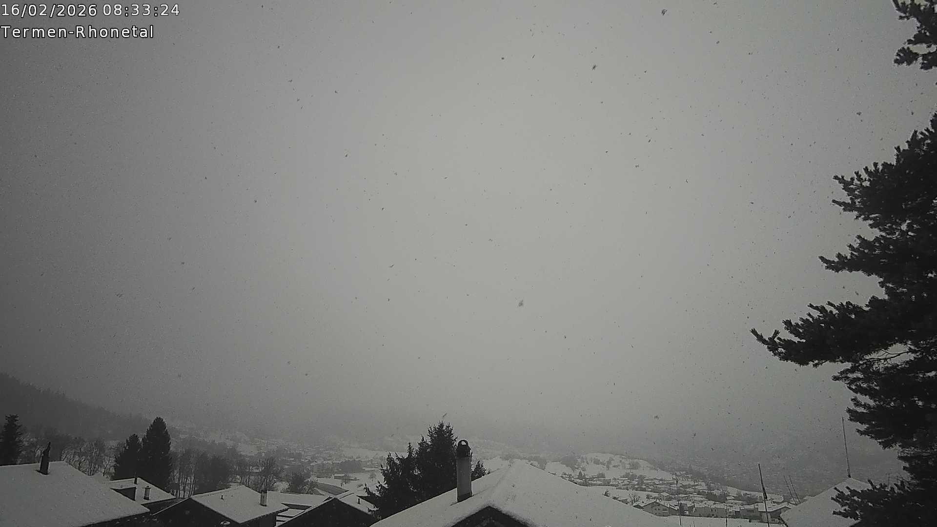 Archiv Foto Webcam Termen: Blick Richtung Süden ins Rhonetal