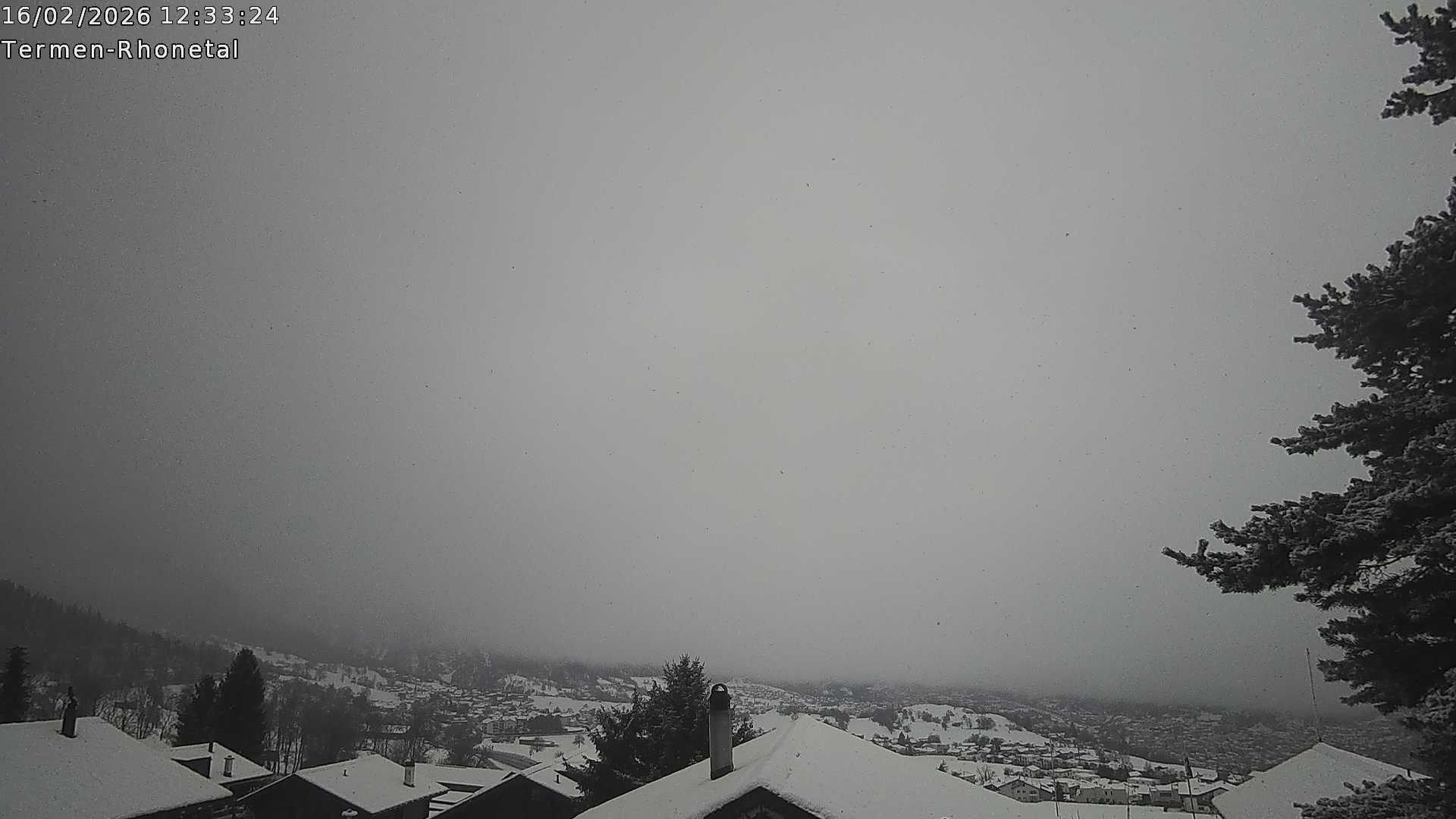 Archiv Foto Webcam Termen: Blick Richtung Süden ins Rhonetal