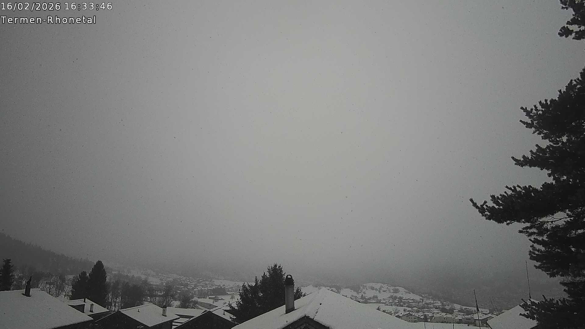 Archiv Foto Webcam Termen: Blick Richtung Süden ins Rhonetal