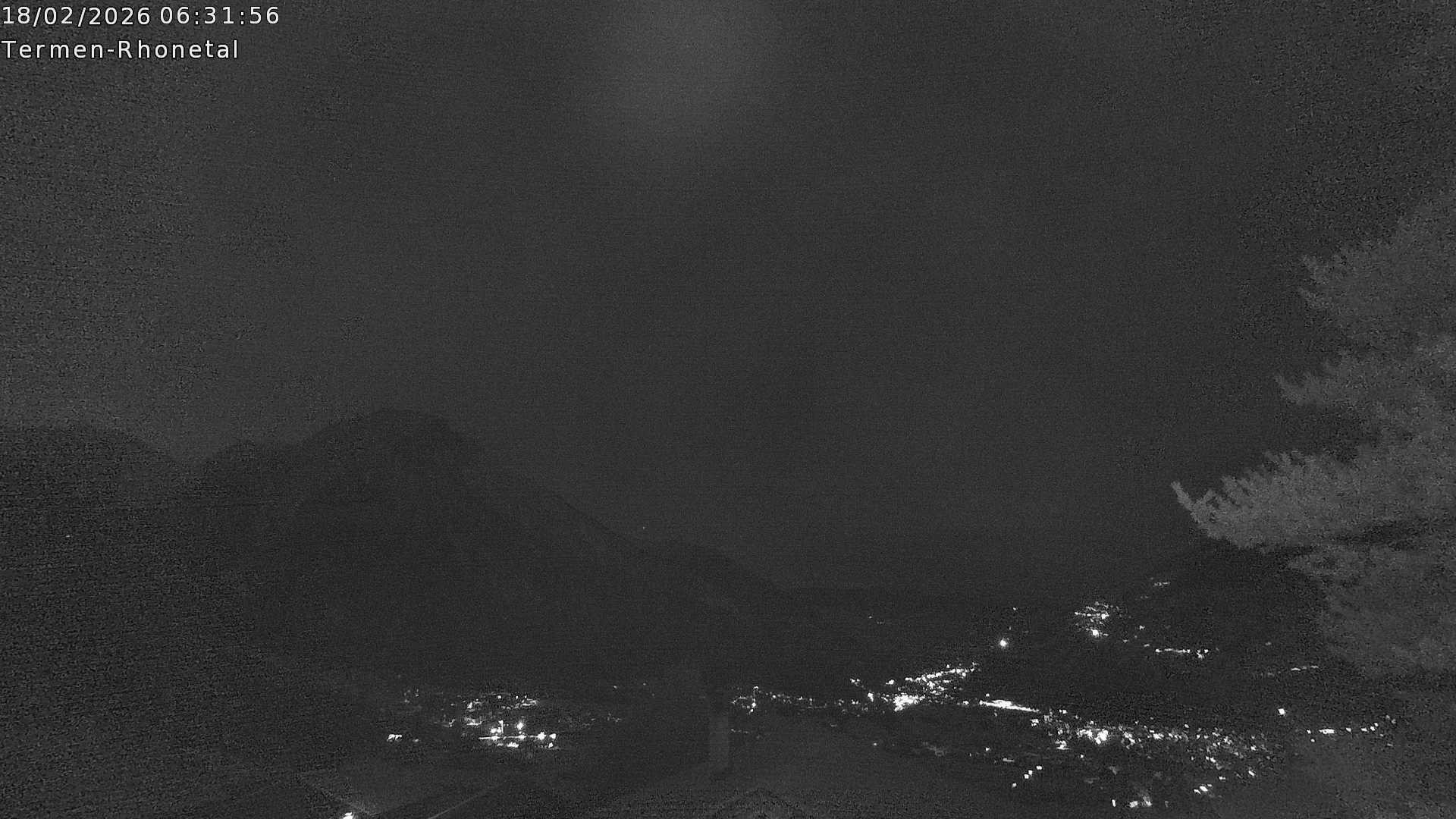 Archiv Foto Webcam Termen: Blick Richtung Süden ins Rhonetal