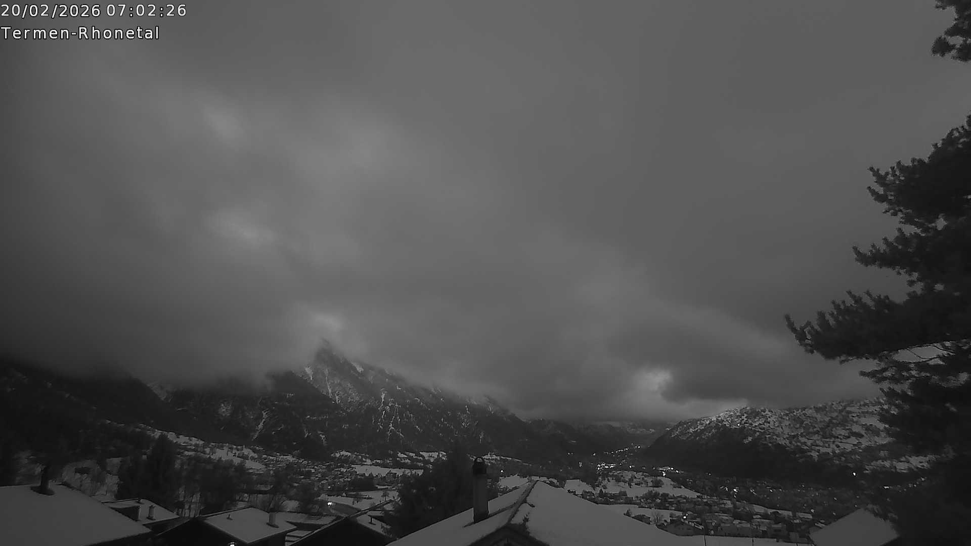 Archiv Foto Webcam Termen: Blick Richtung Süden ins Rhonetal
