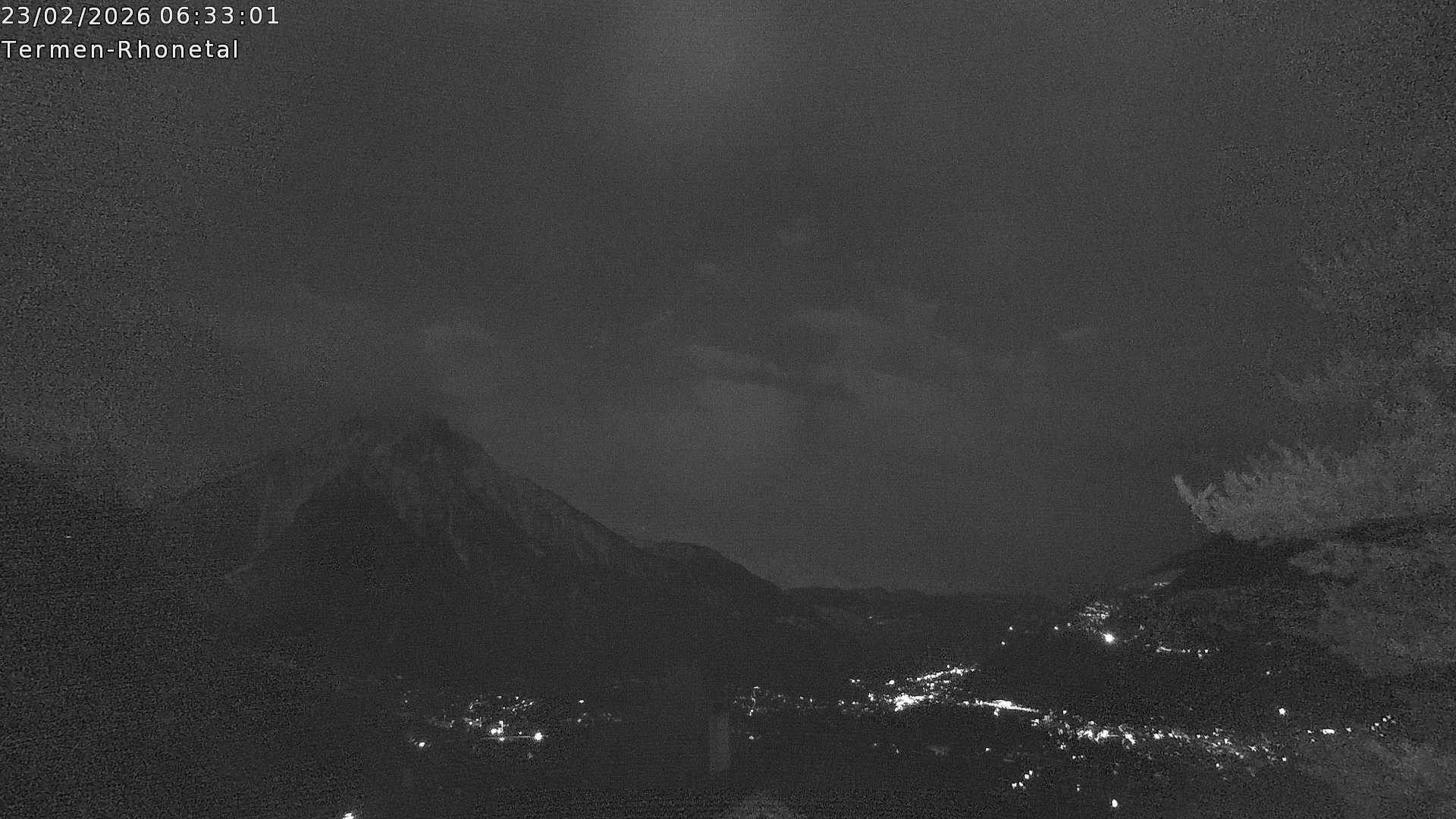 Archiv Foto Webcam Termen: Blick Richtung Süden ins Rhonetal