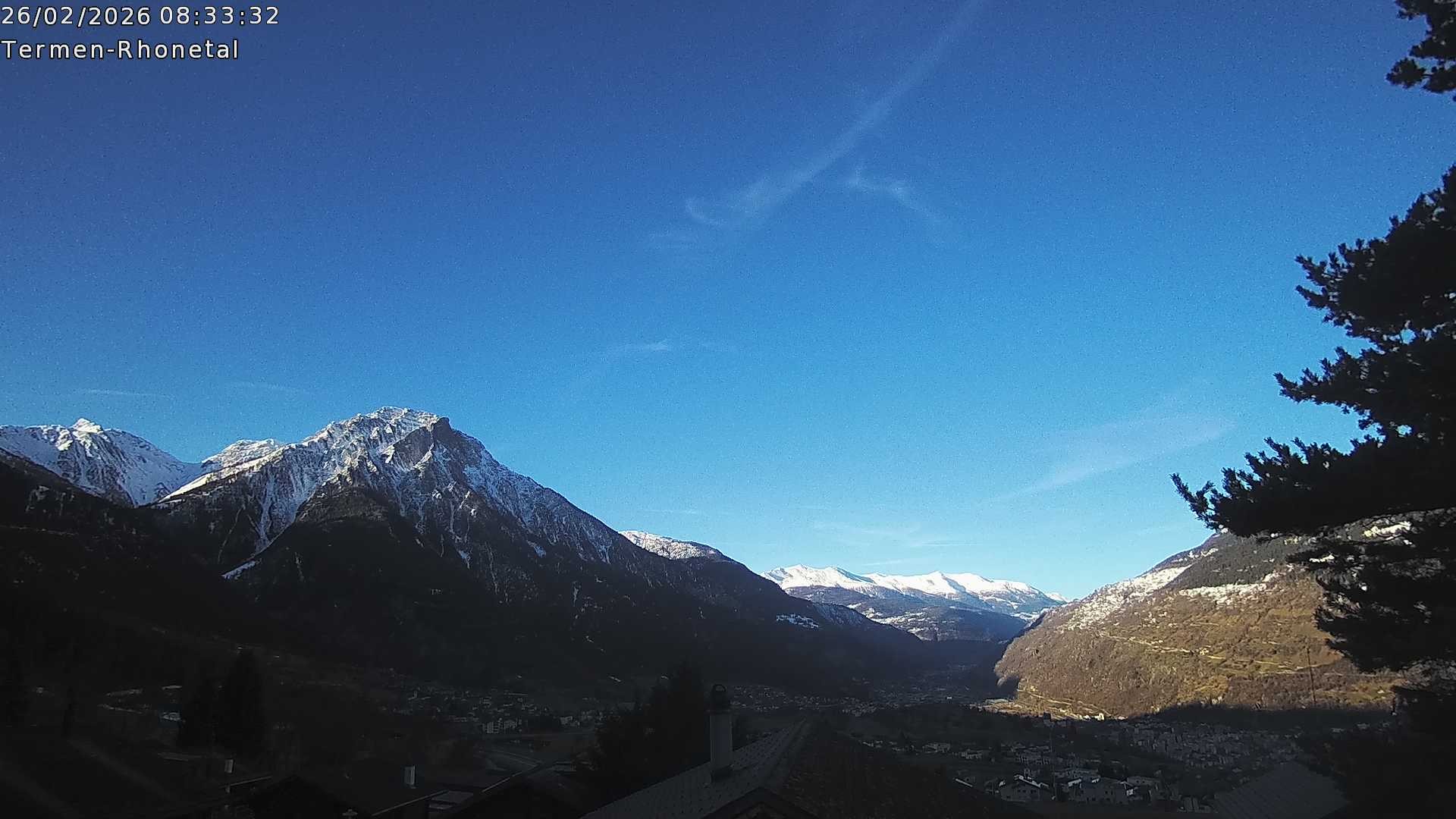 Archived image Webcam Termen: View to the south