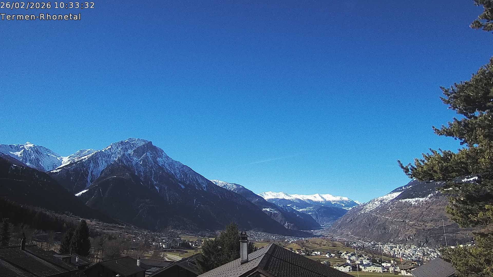 Archived image Webcam Termen: View to the south