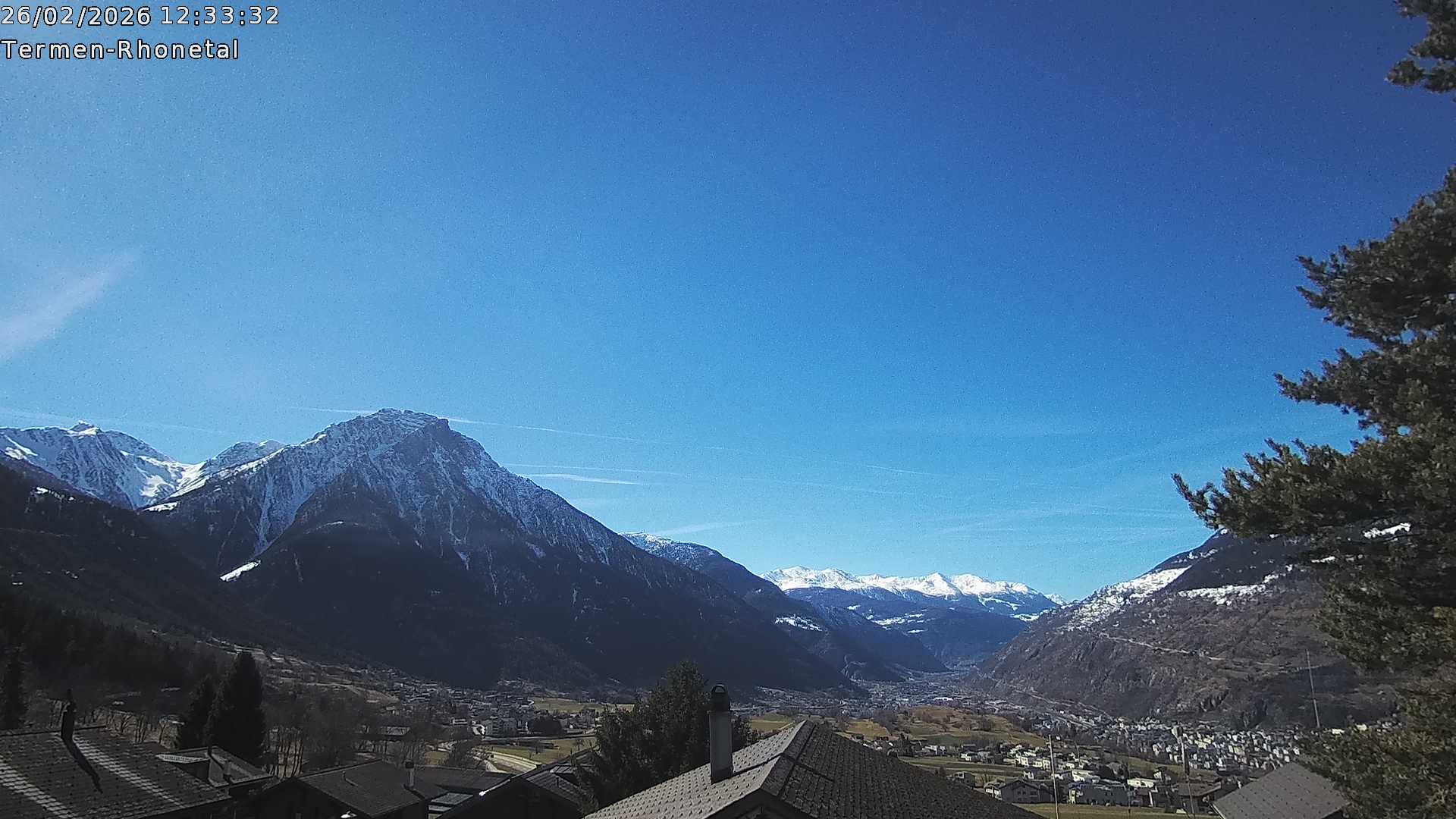 Archived image Webcam Termen: View to the south