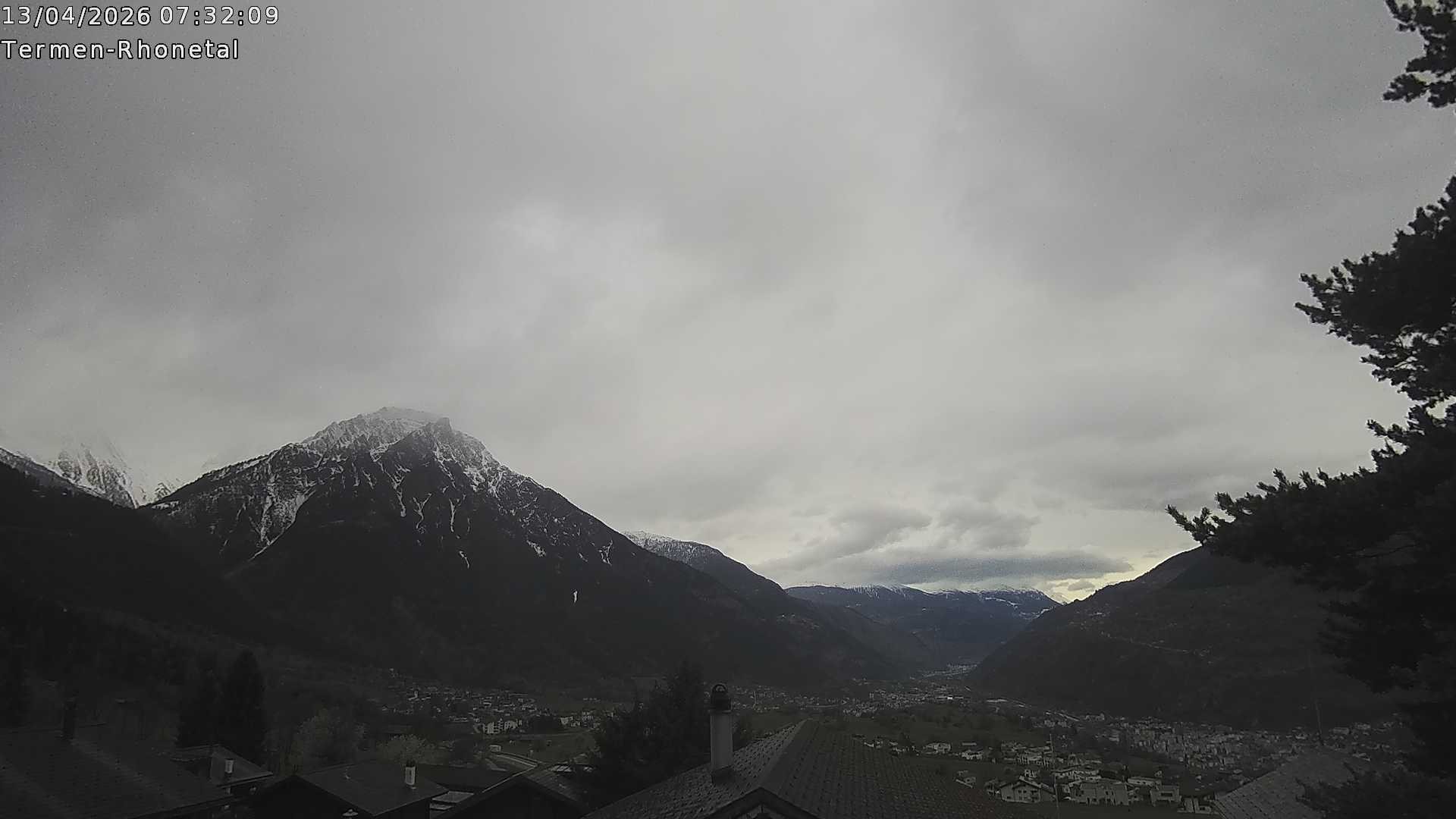 Archived image Webcam Termen: View to the south