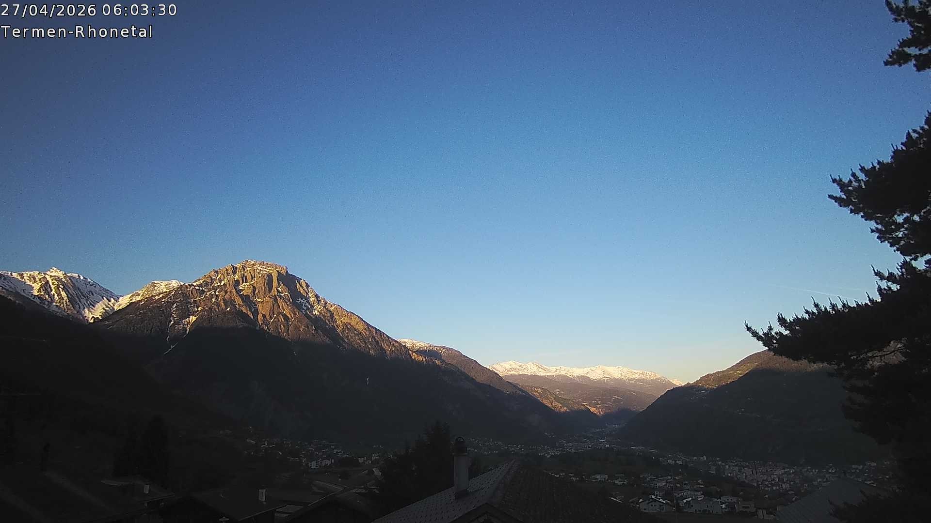 Archived image Webcam Termen: View to the south