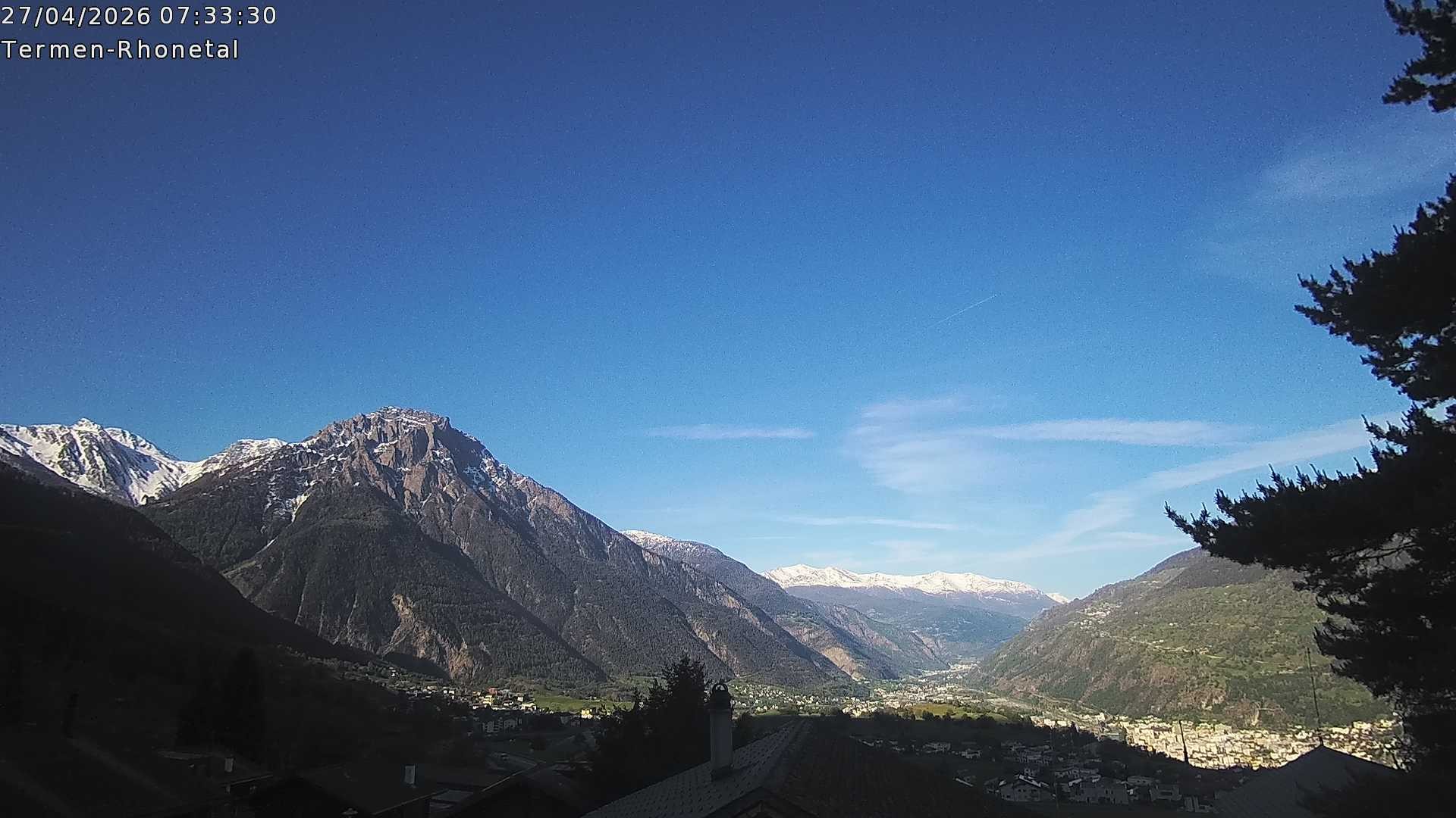 Archived image Webcam Termen: View to the south