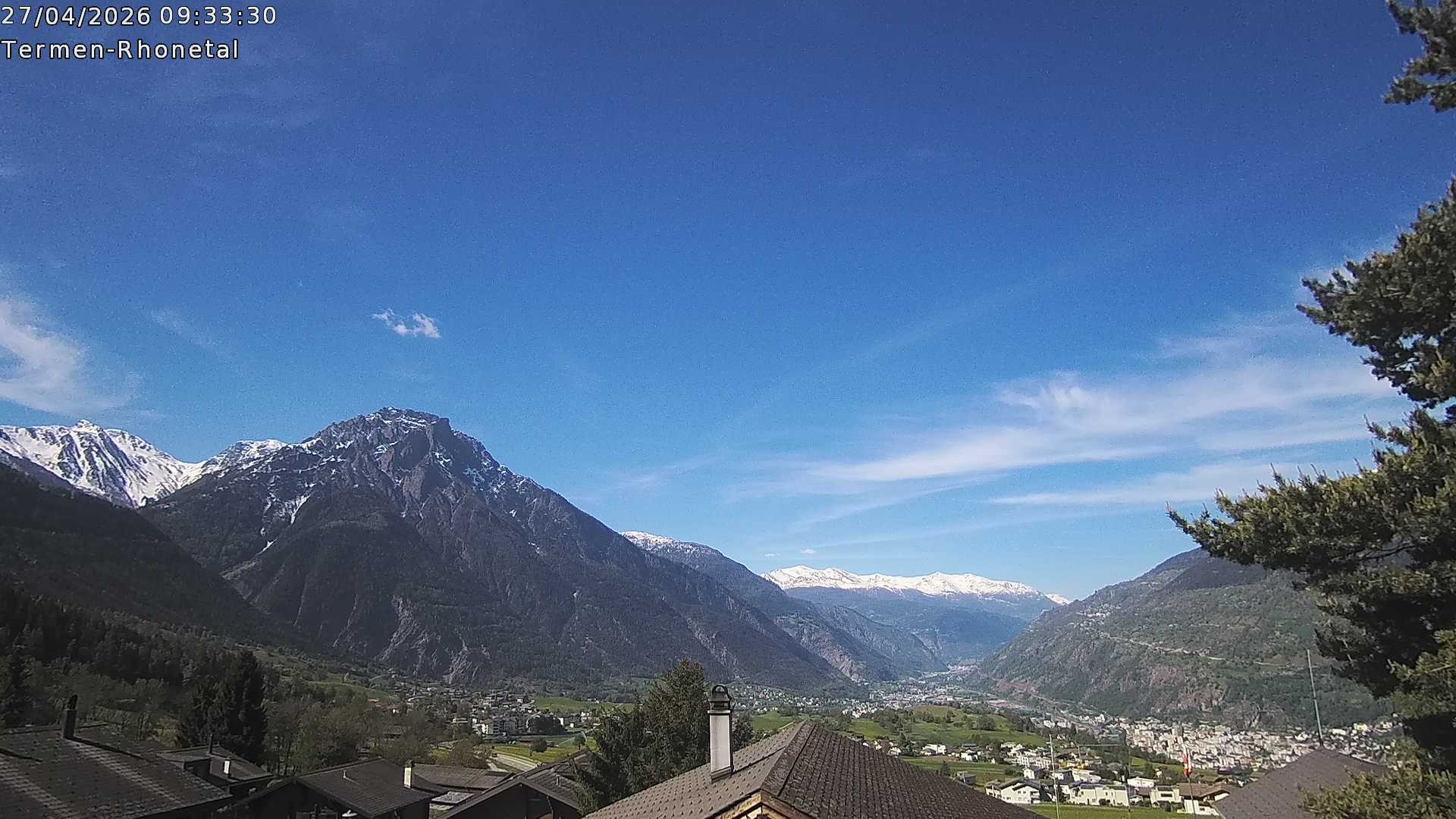 Archived image Webcam Termen: View to the south