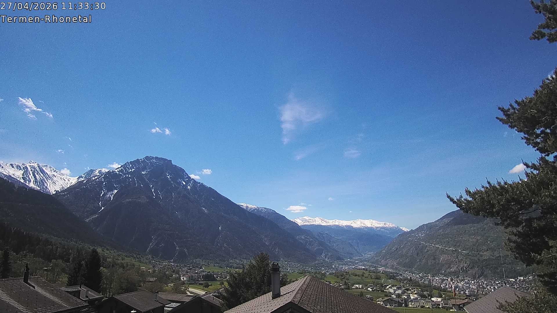 Archived image Webcam Termen: View to the south