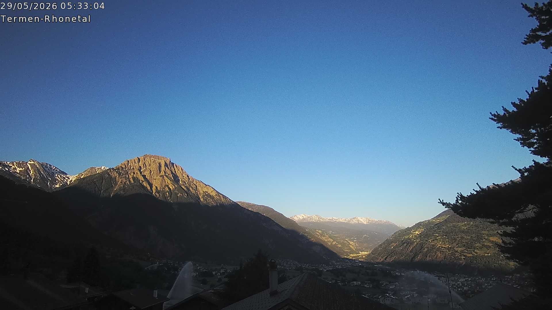 Archived image Webcam Termen: View to the south