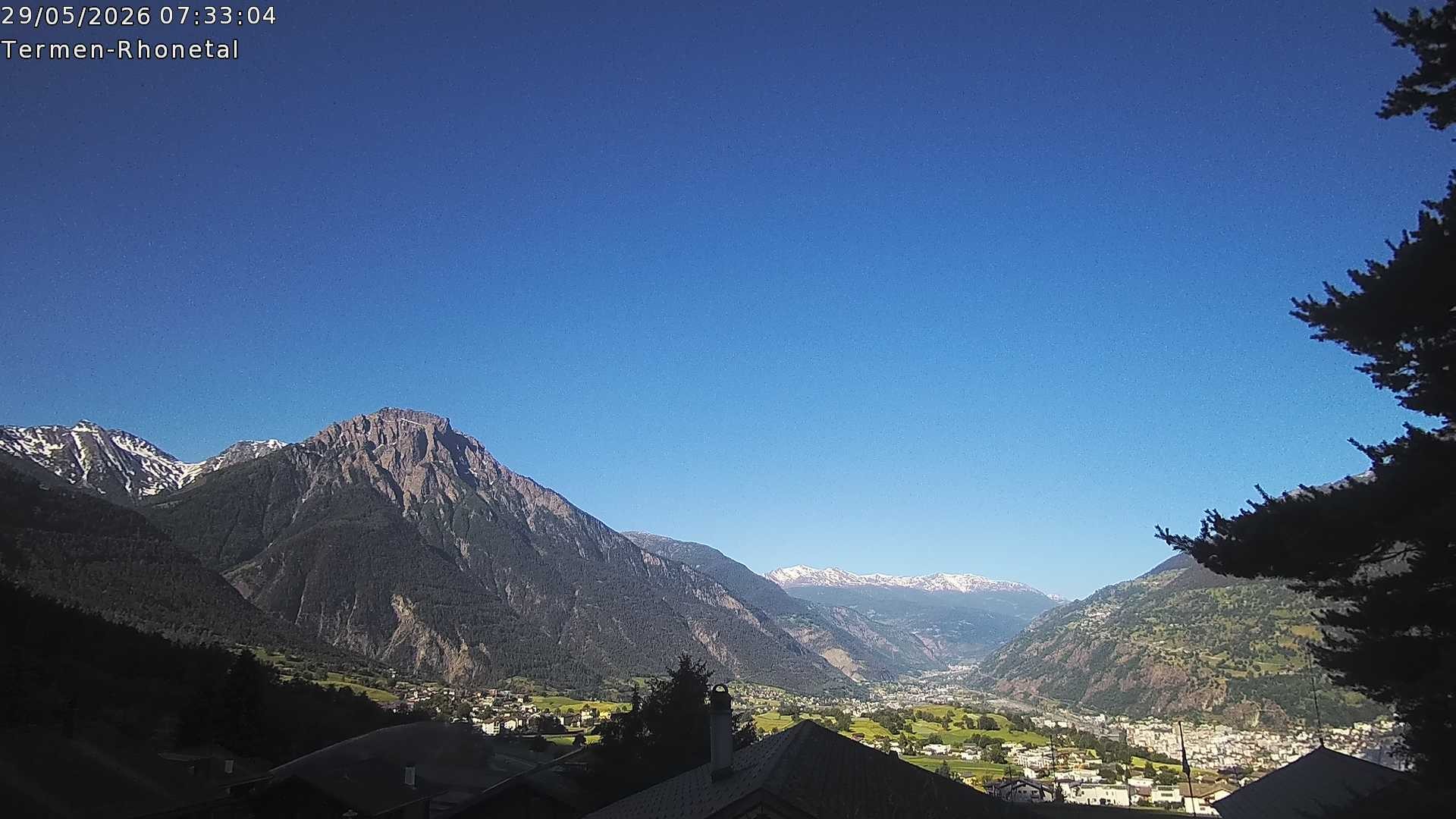 Archived image Webcam Termen: View to the south