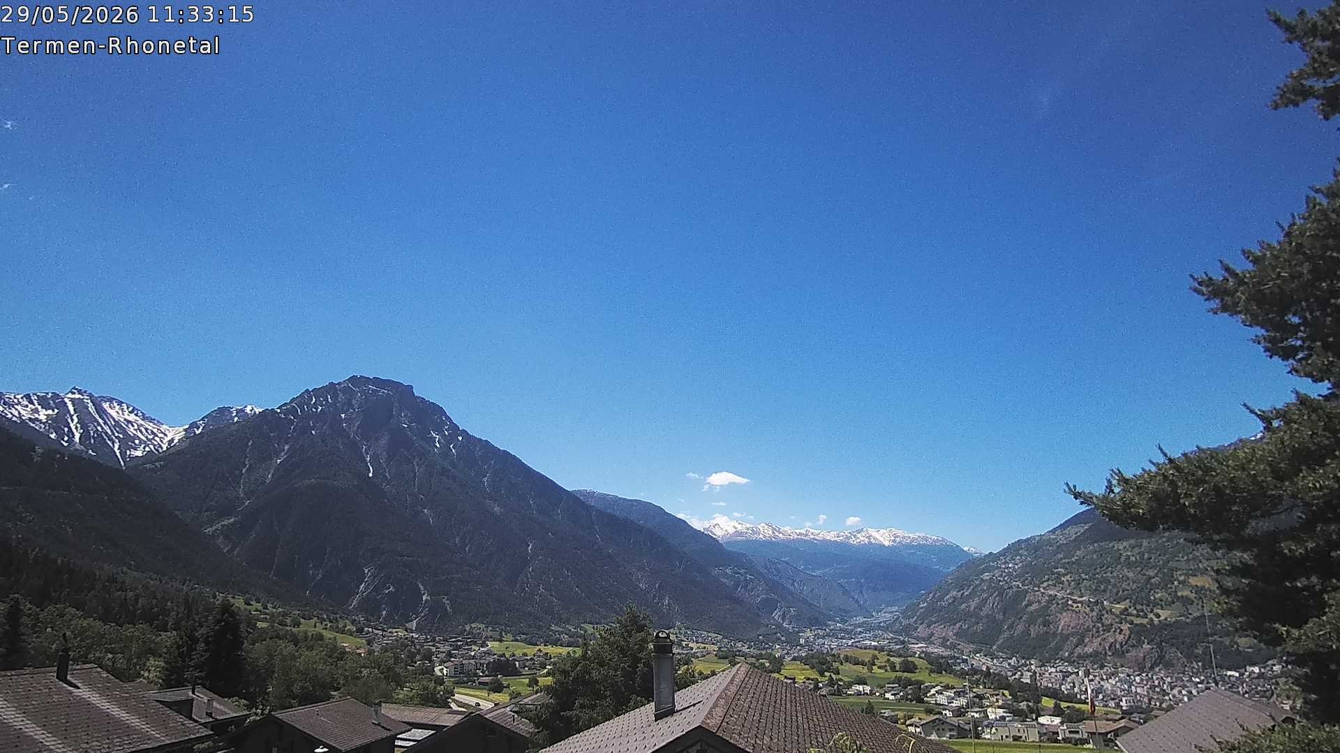 Archived image Webcam Termen: View to the south