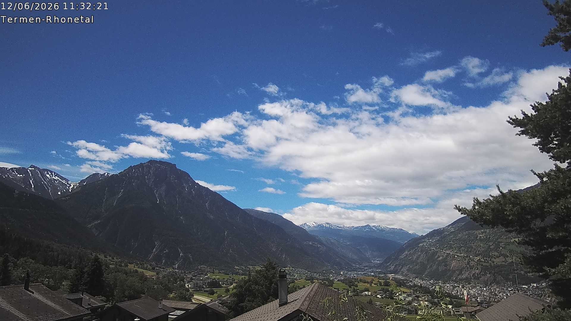 Archived image Webcam Termen: View to the south