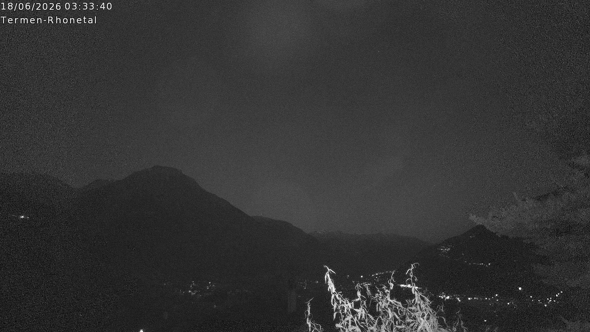 Archiv Foto Webcam Termen: Blick Richtung Süden ins Rhonetal