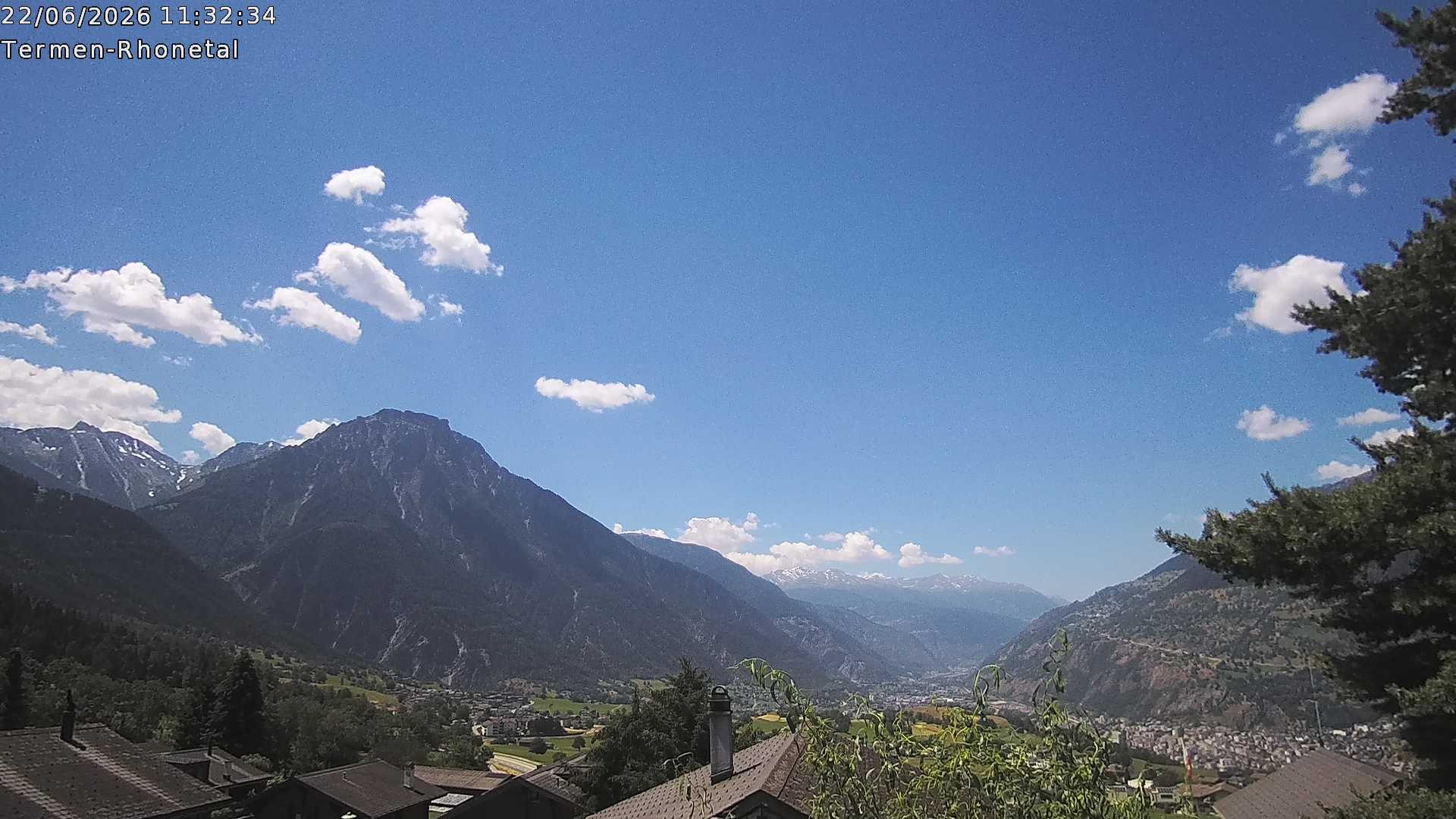 Archived image Webcam Termen: View to the south