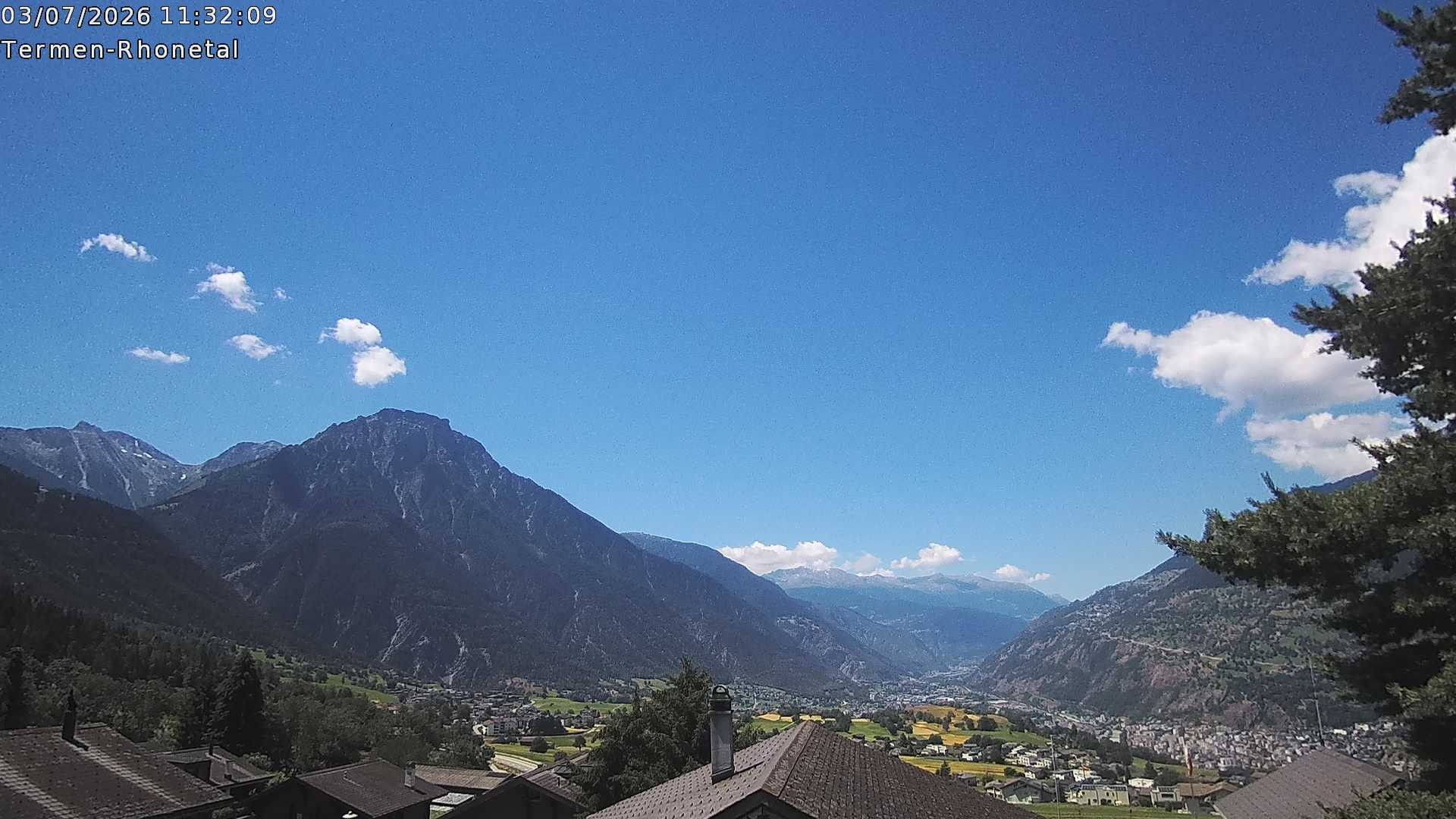 Archived image Webcam Termen: View to the south