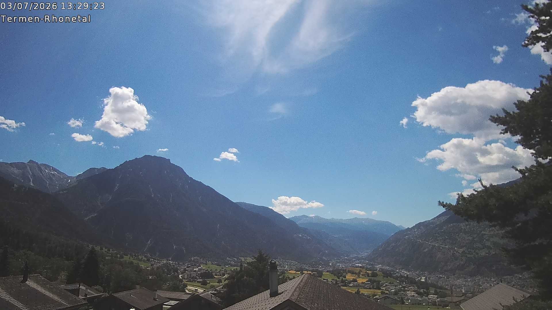 Archived image Webcam Termen: View to the south