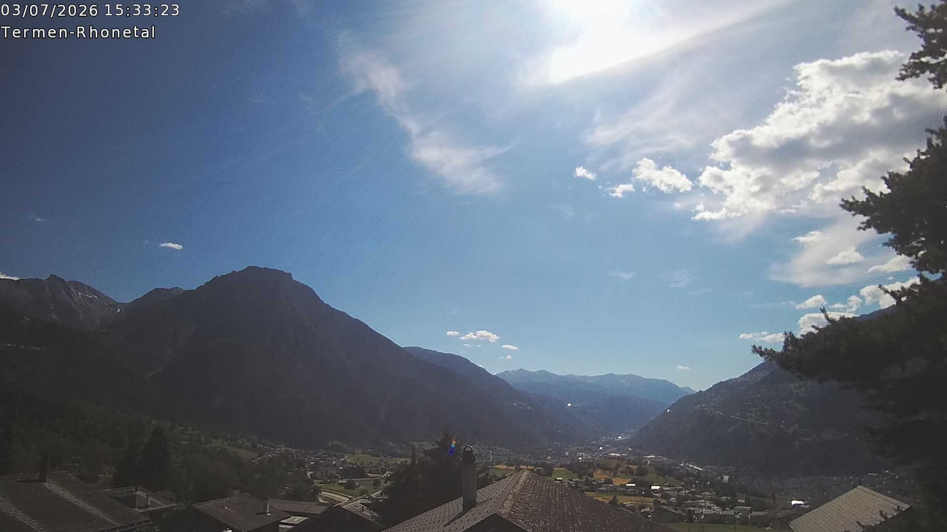 Archived image Webcam Termen: View to the south