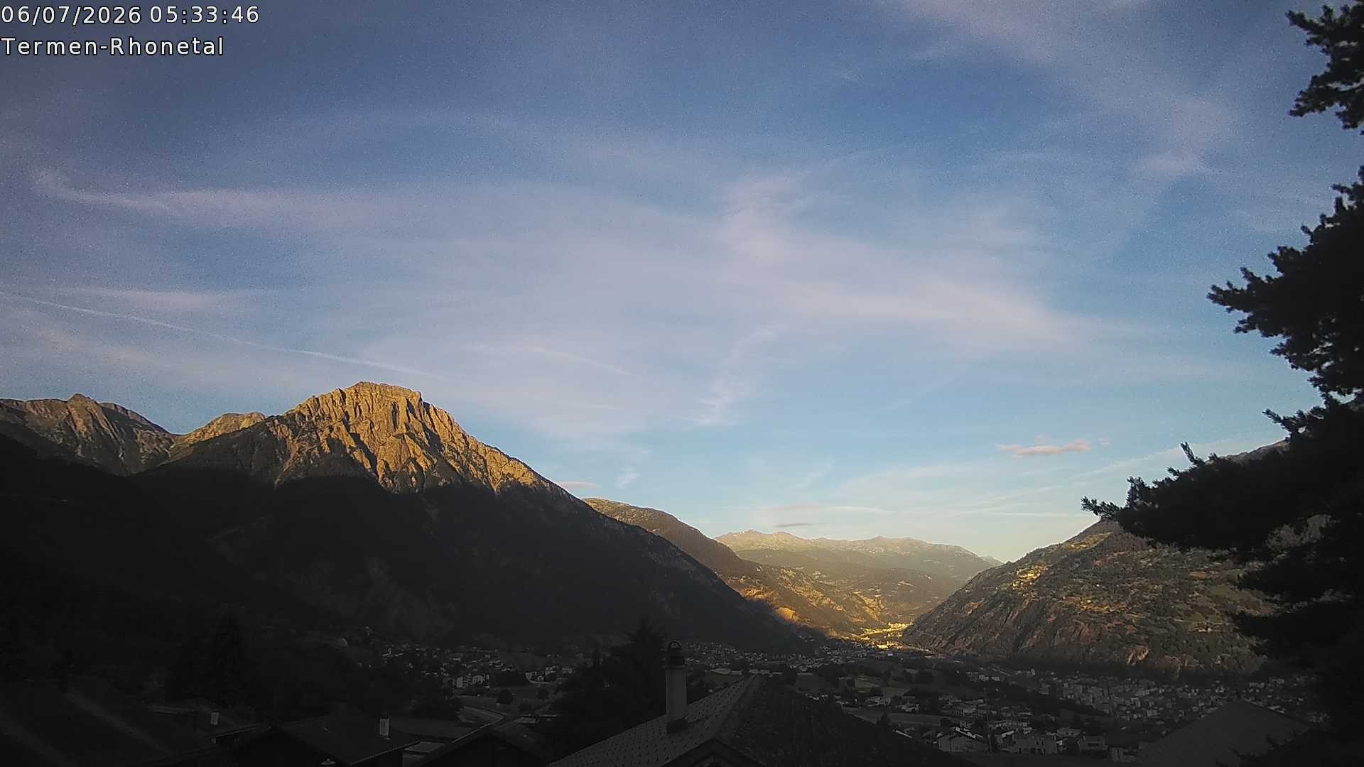 Archived image Webcam Termen: View to the south