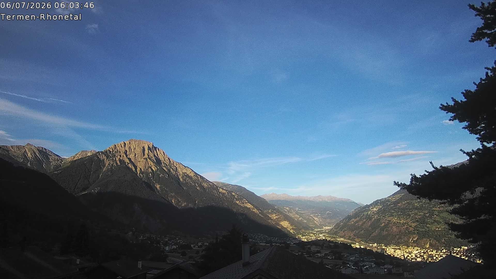 Archived image Webcam Termen: View to the south