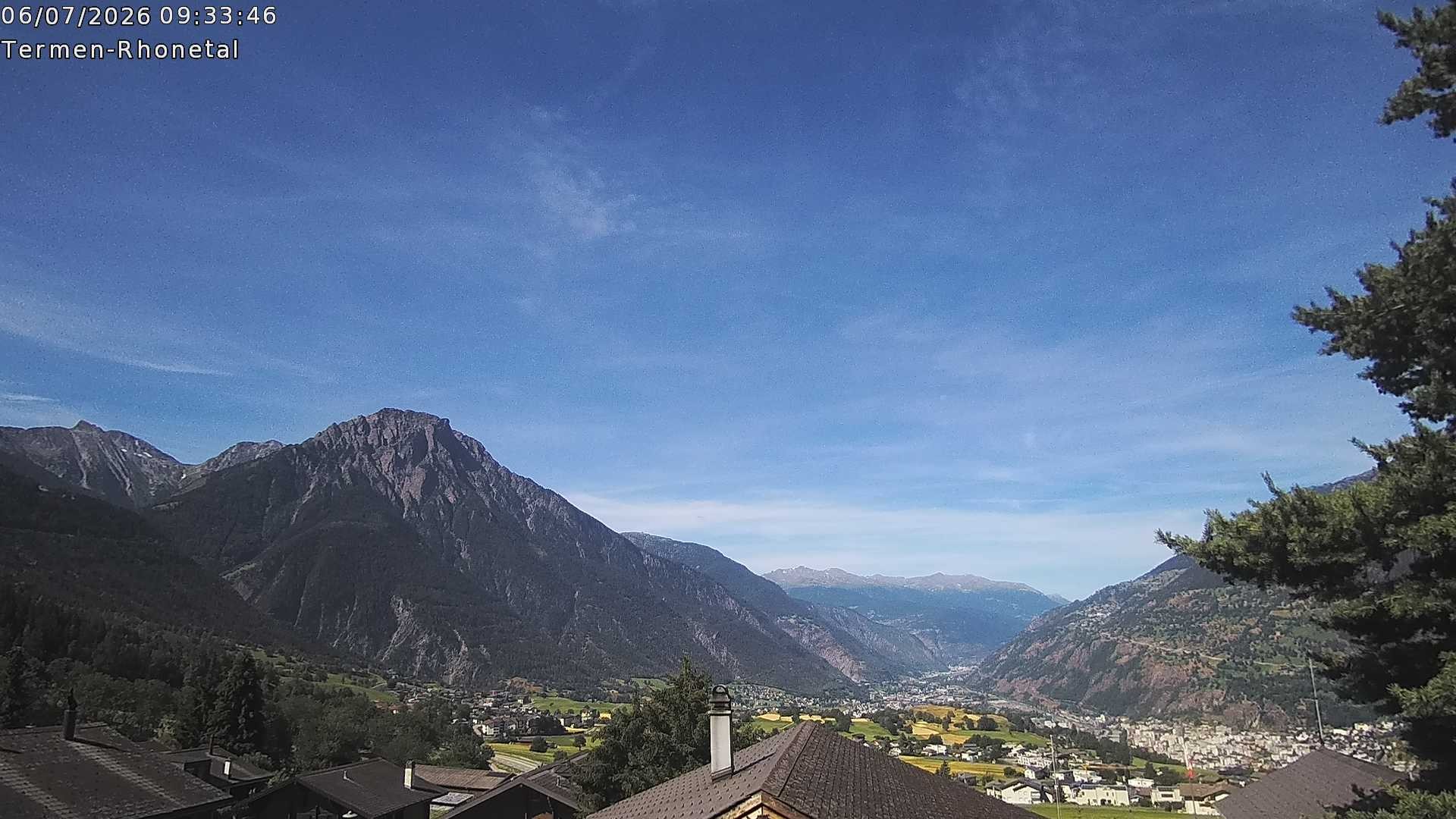 Archived image Webcam Termen: View to the south