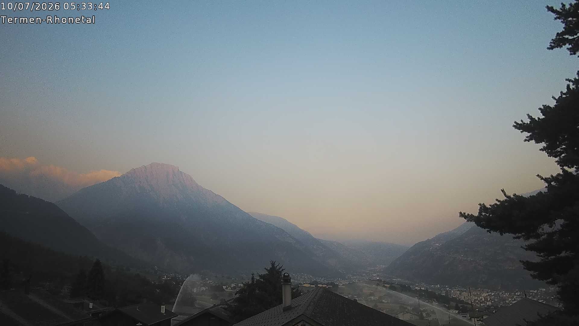 Archived image Webcam Termen: View to the south