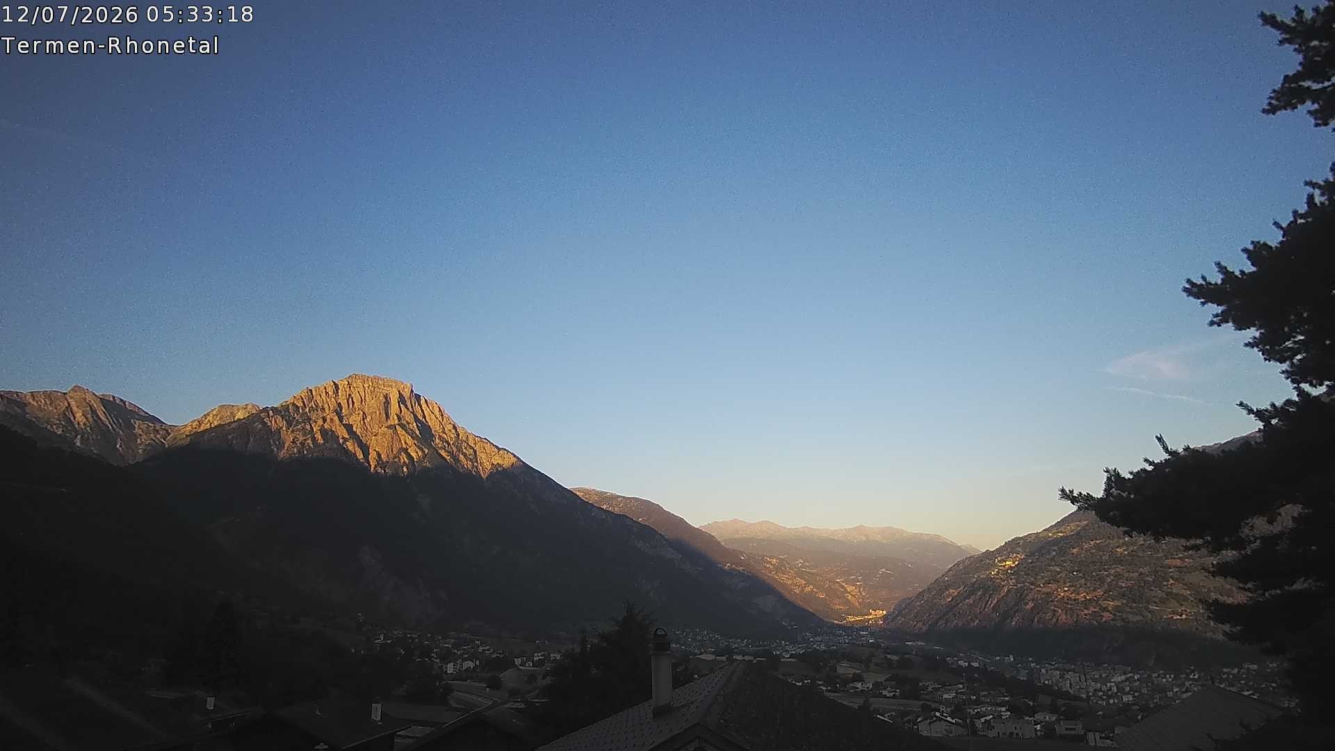 Archived image Webcam Termen: View to the south