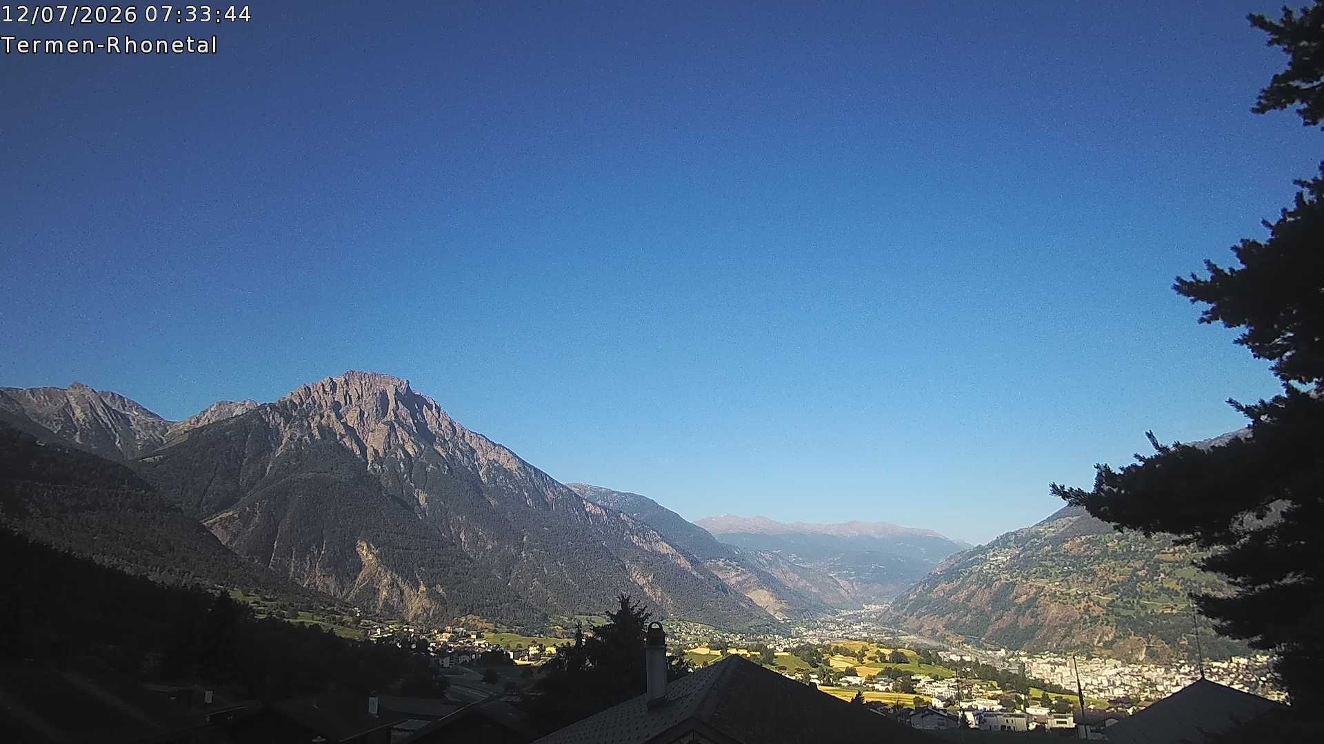 Archived image Webcam Termen: View to the south