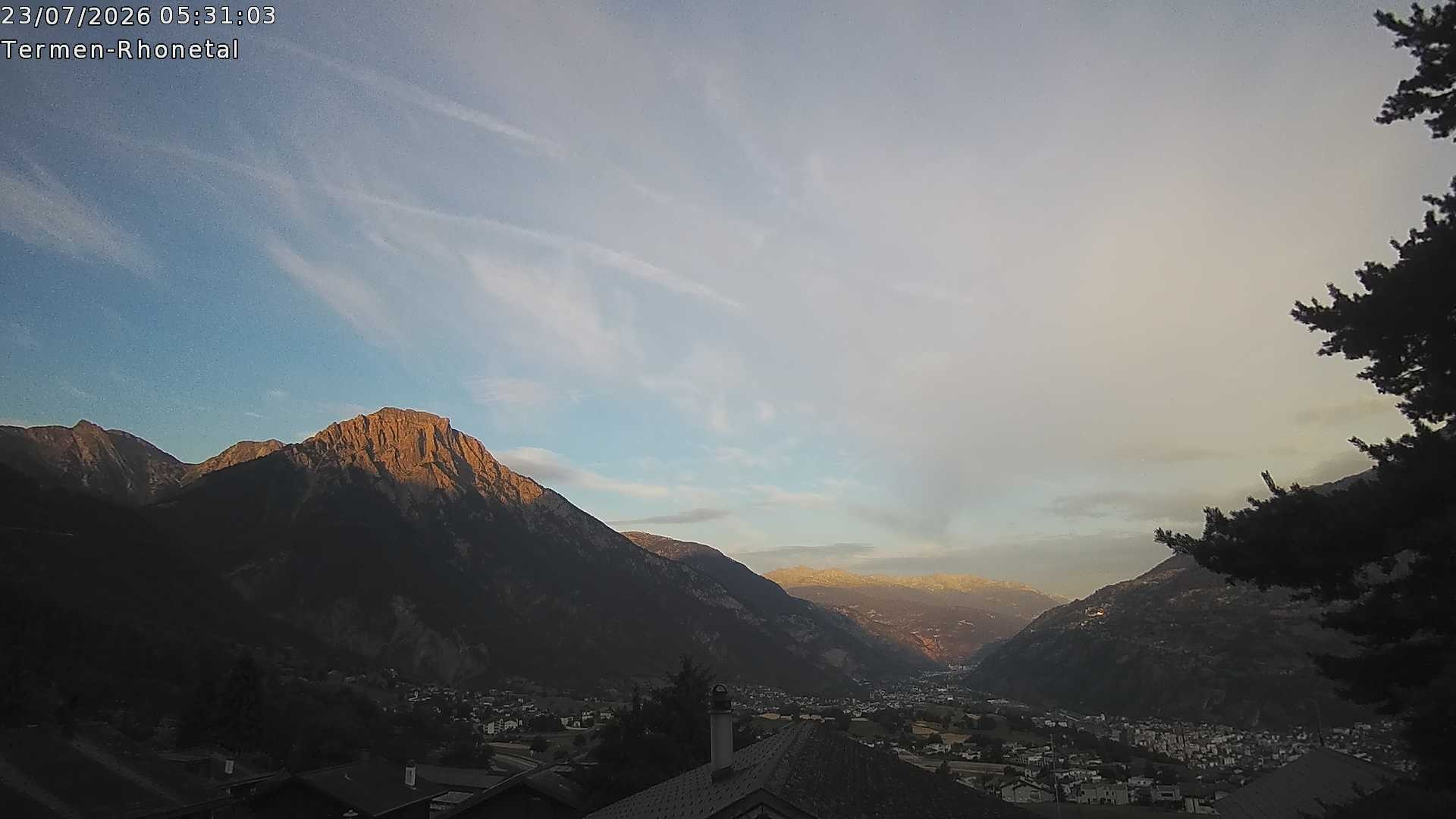 Archived image Webcam Termen: View to the south