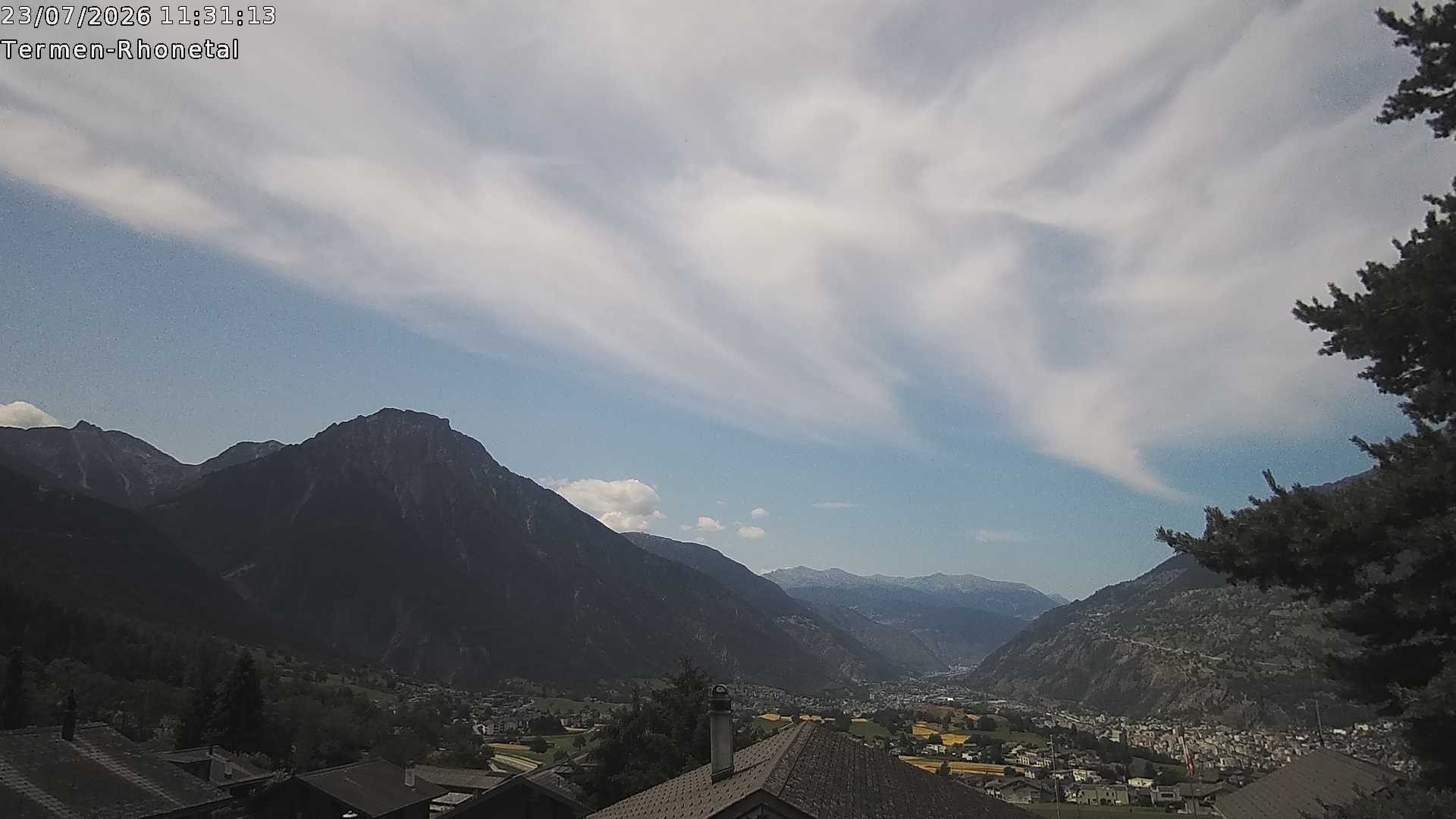 Archived image Webcam Termen: View to the south