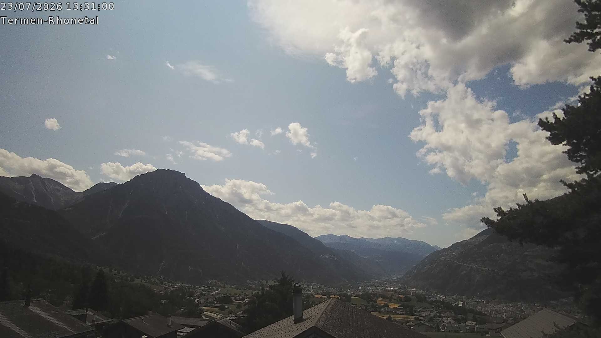 Archived image Webcam Termen: View to the south