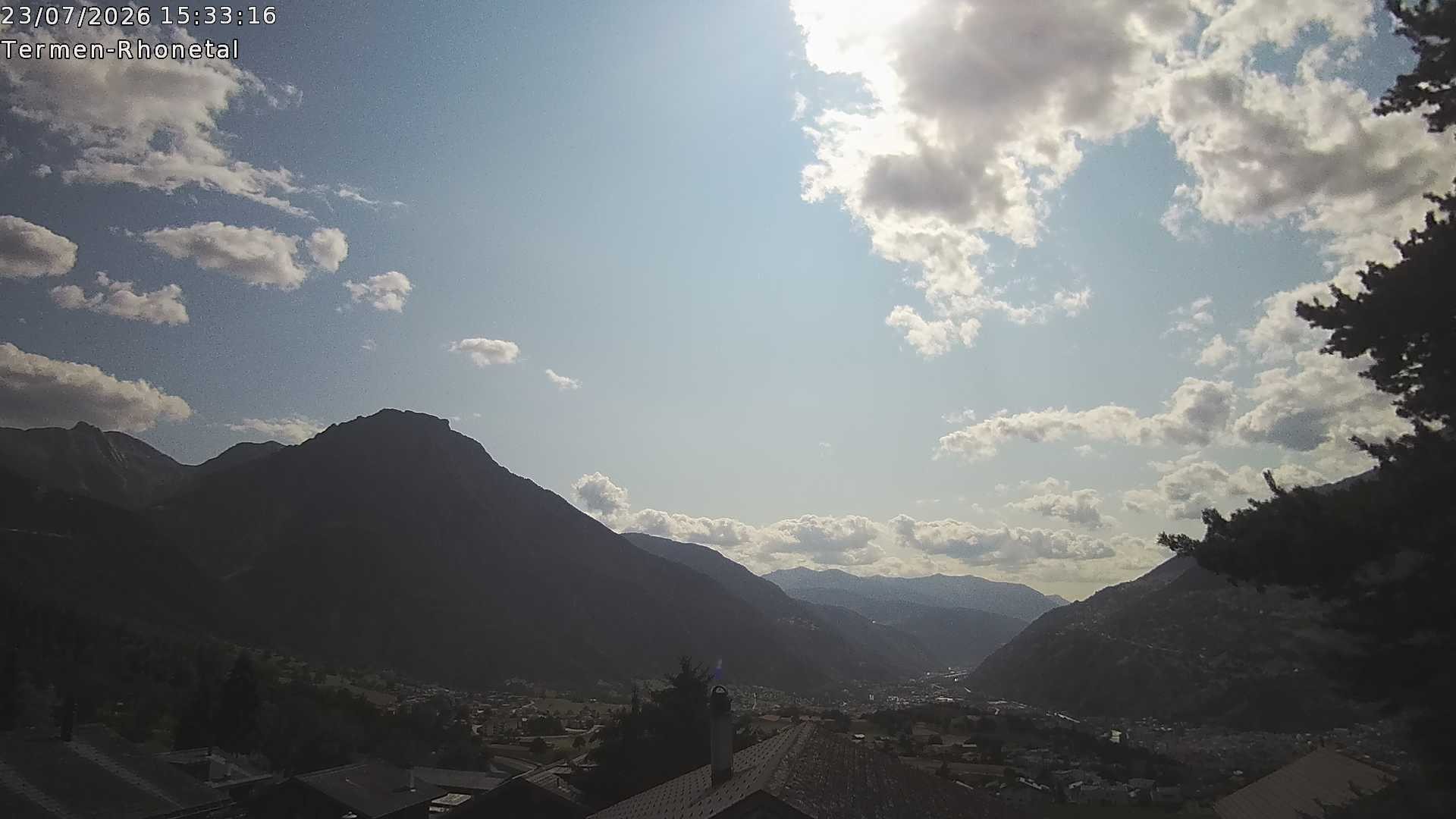 Archived image Webcam Termen: View to the south